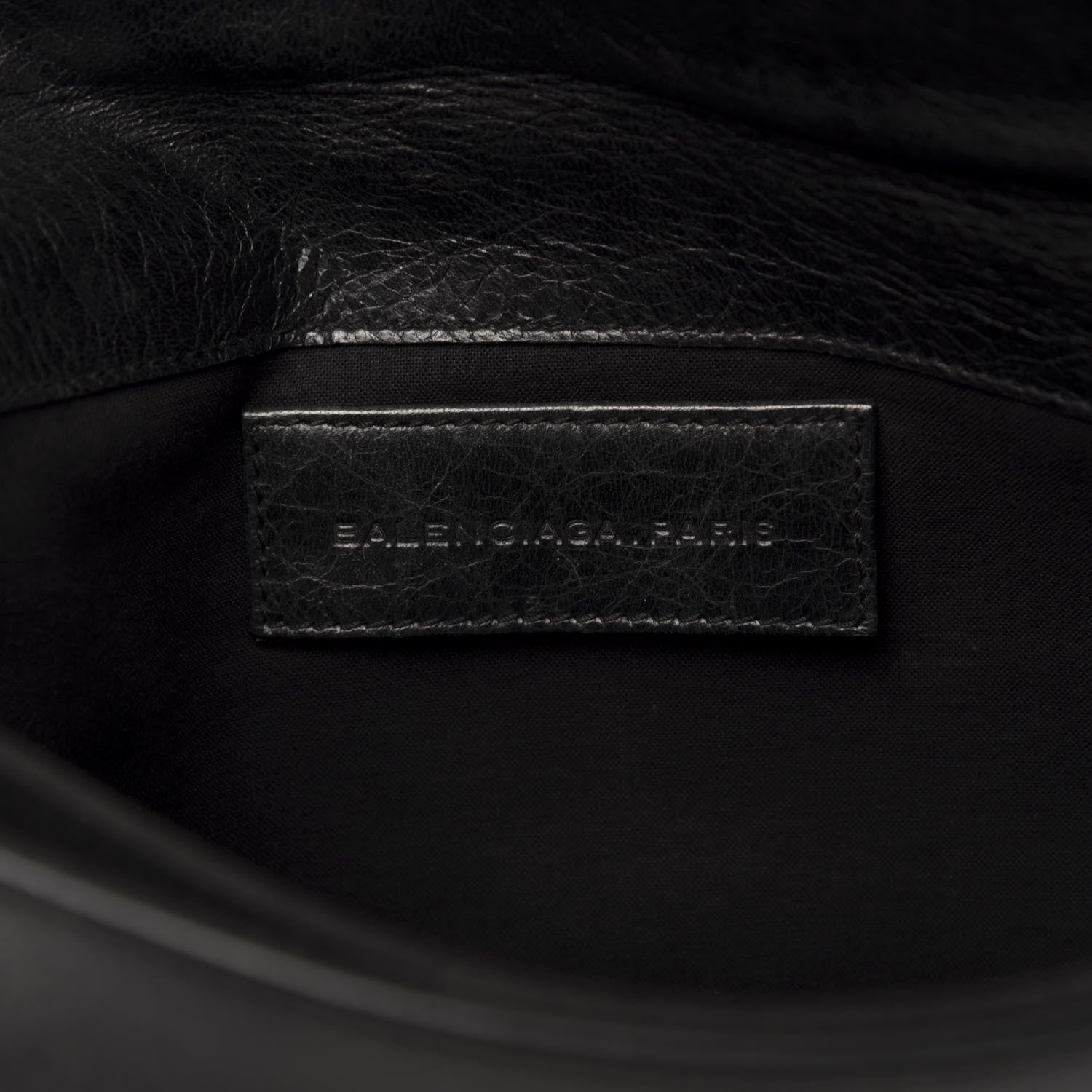 Balenciaga Agneau Giant Brogues Hardware Envelope Clutch Black 9 of 11