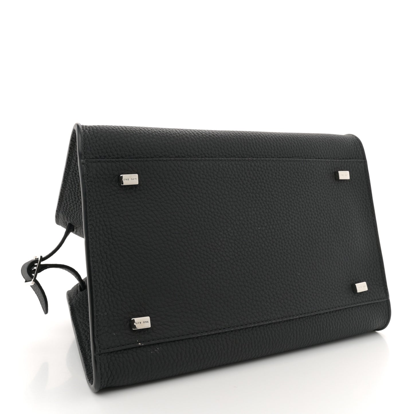 Grained Calfskin Soft Margaux 10 Bag Black