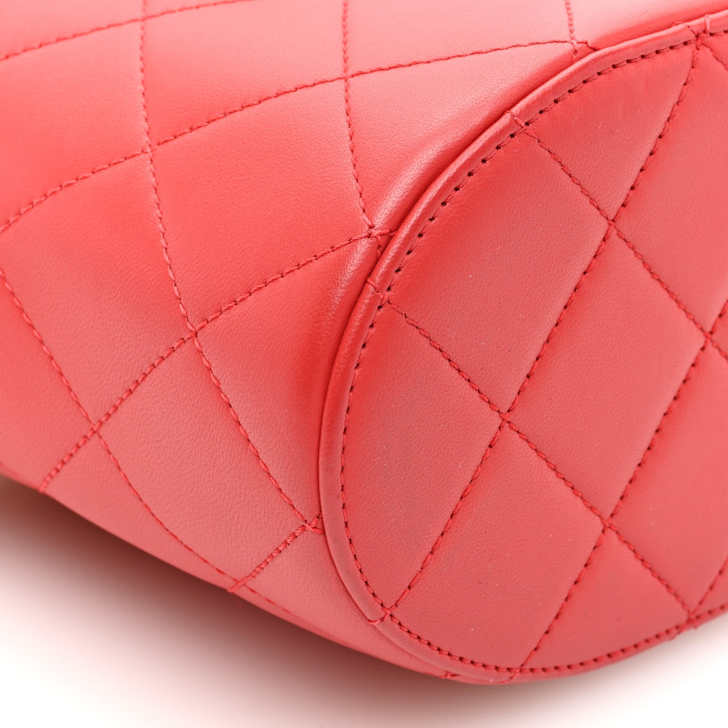 Chanel Lambskin Resin Elegant Chain Vanity Case Red 10 of 11