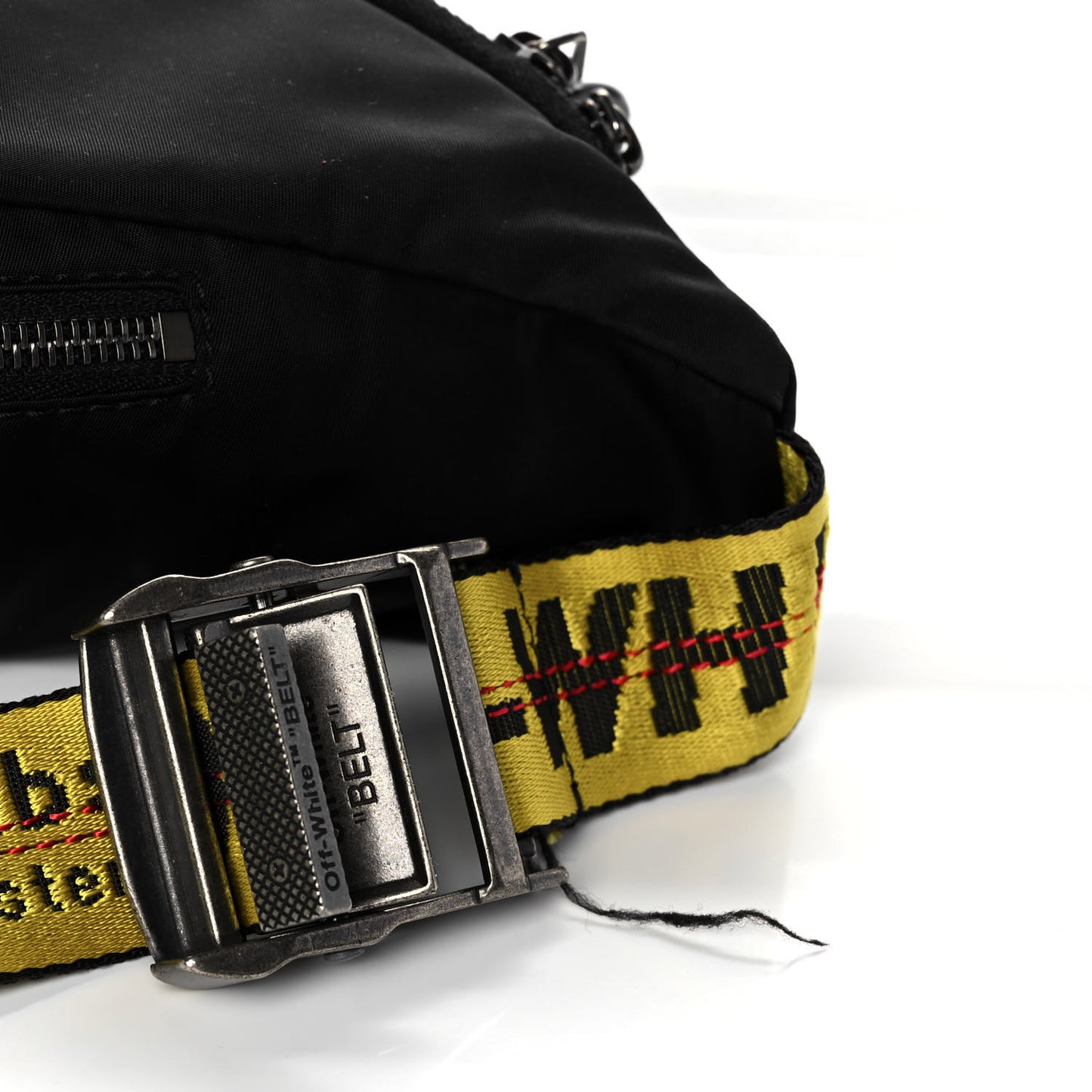 Canvas Logo Print Belt Bag Black