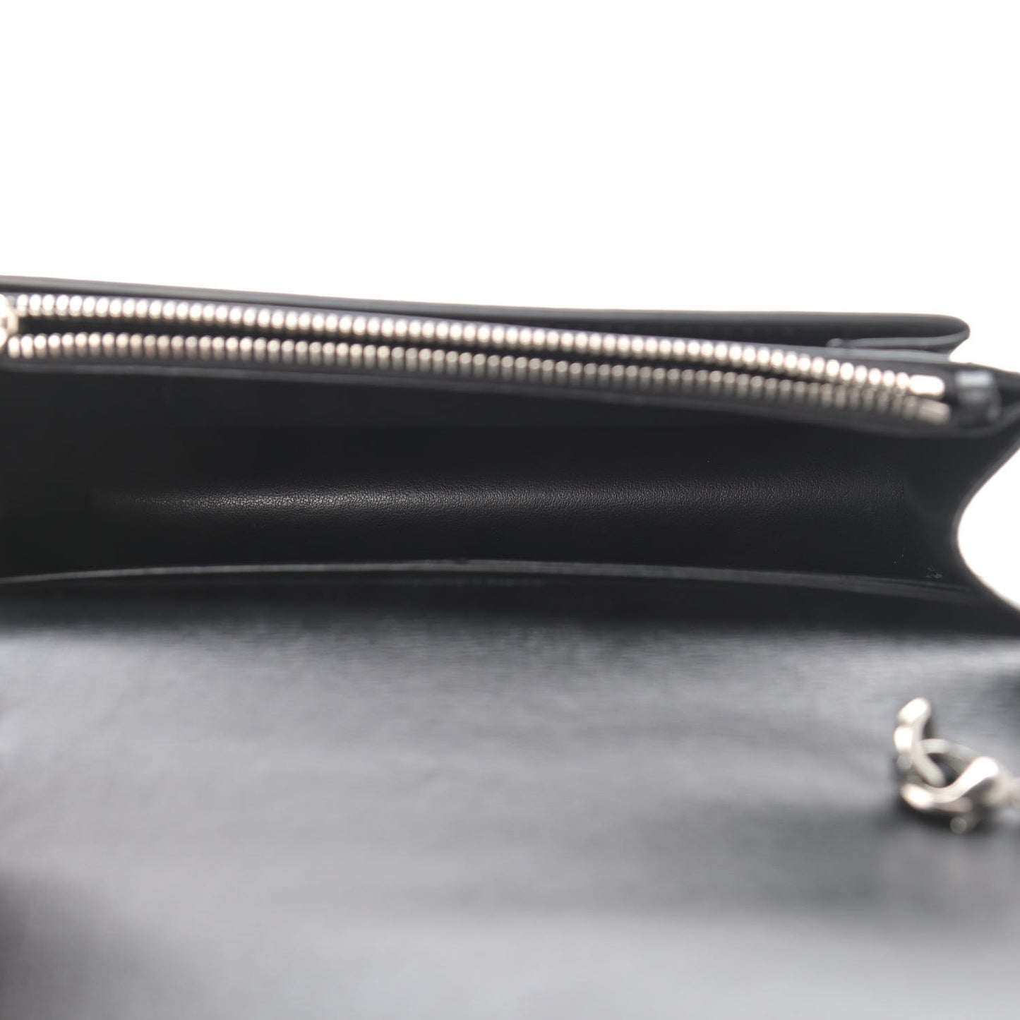 Calfskin Monogram Sunset Chain Wallet Black