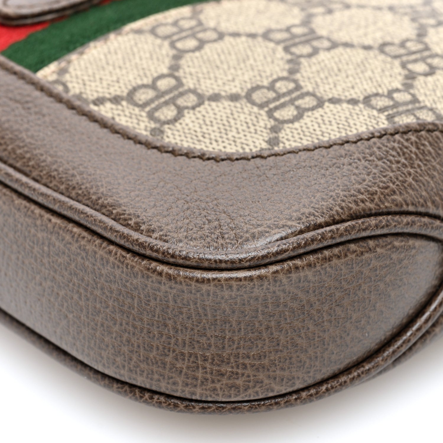 Gucci X BALENCIAGA BB Supreme Monogram Calfskin Web Mini Jackie 1961 Hobo Beige Ebony 9 of 9