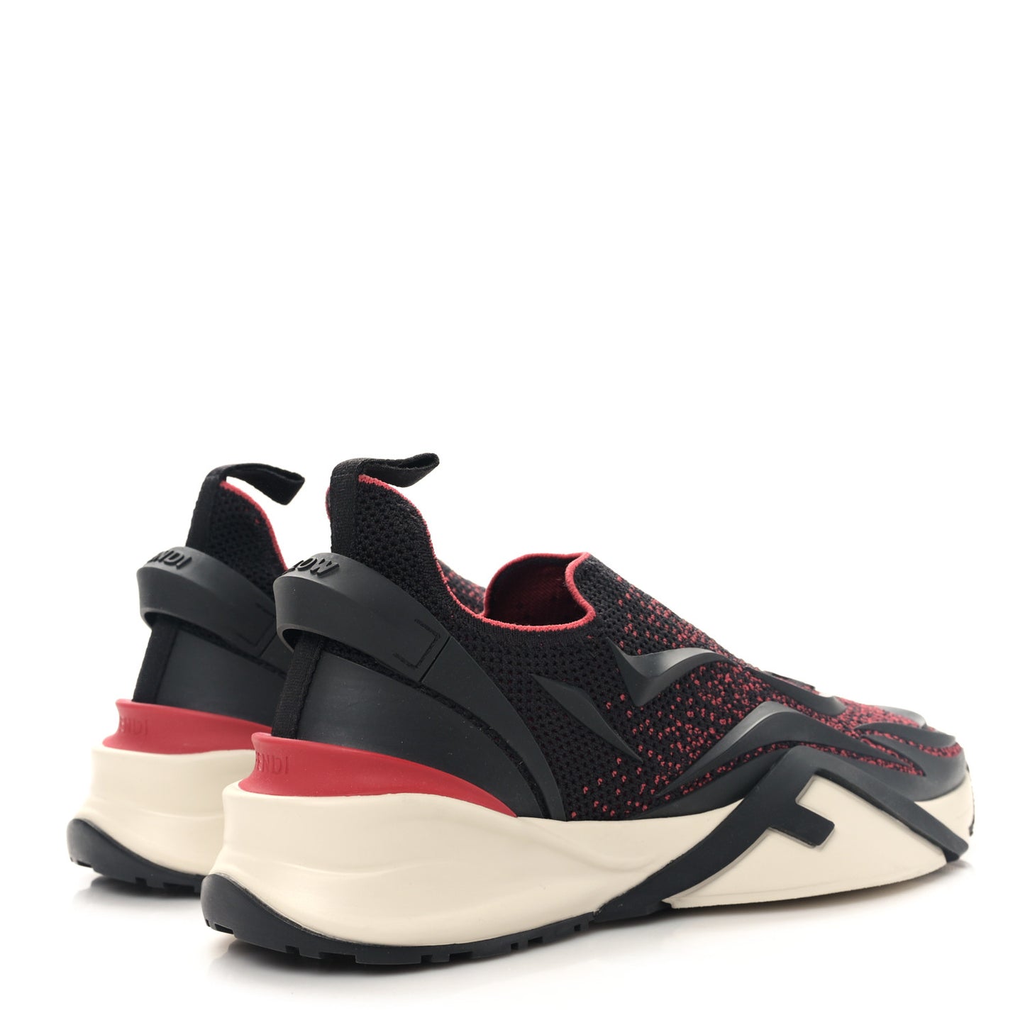 Polyamide Jacquard Knit Mens Flow Sneakers 9 Black Rubin