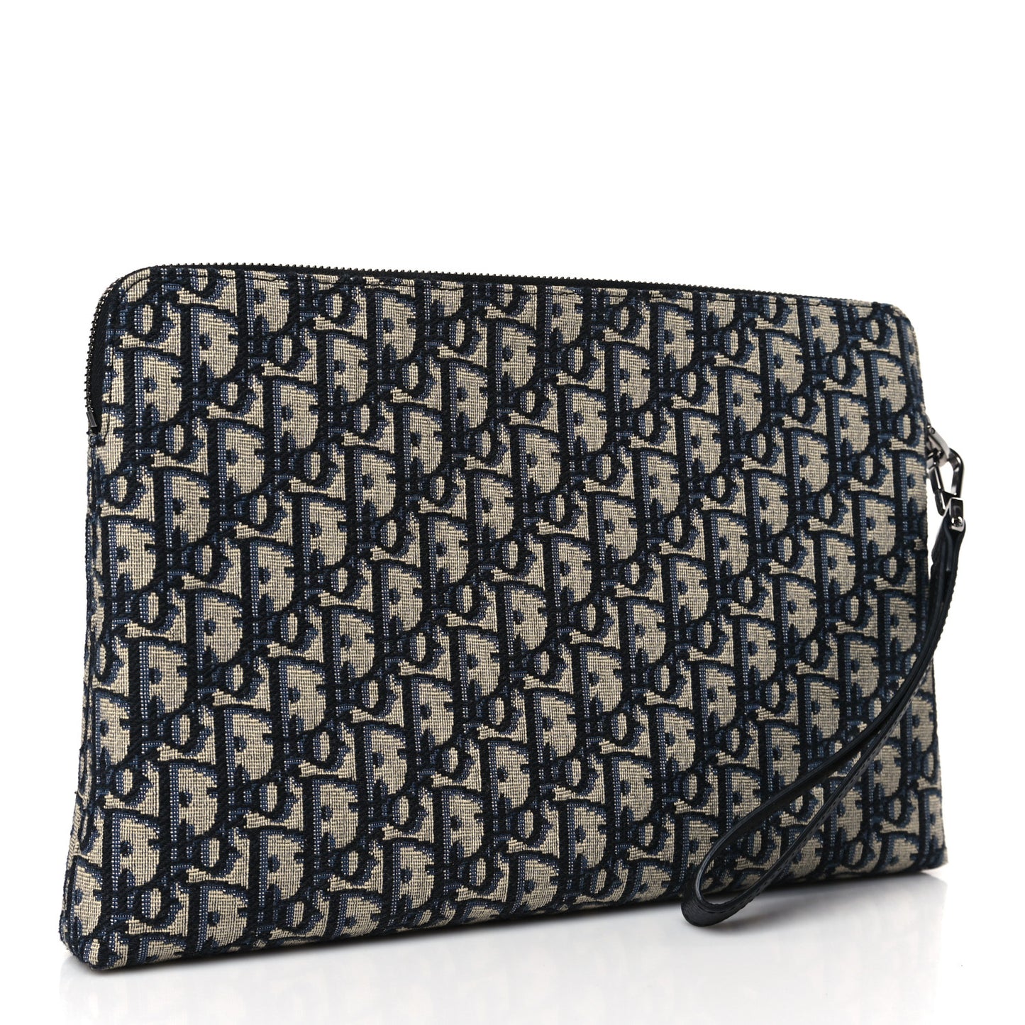 Oblique Pouch Wristlet Blue