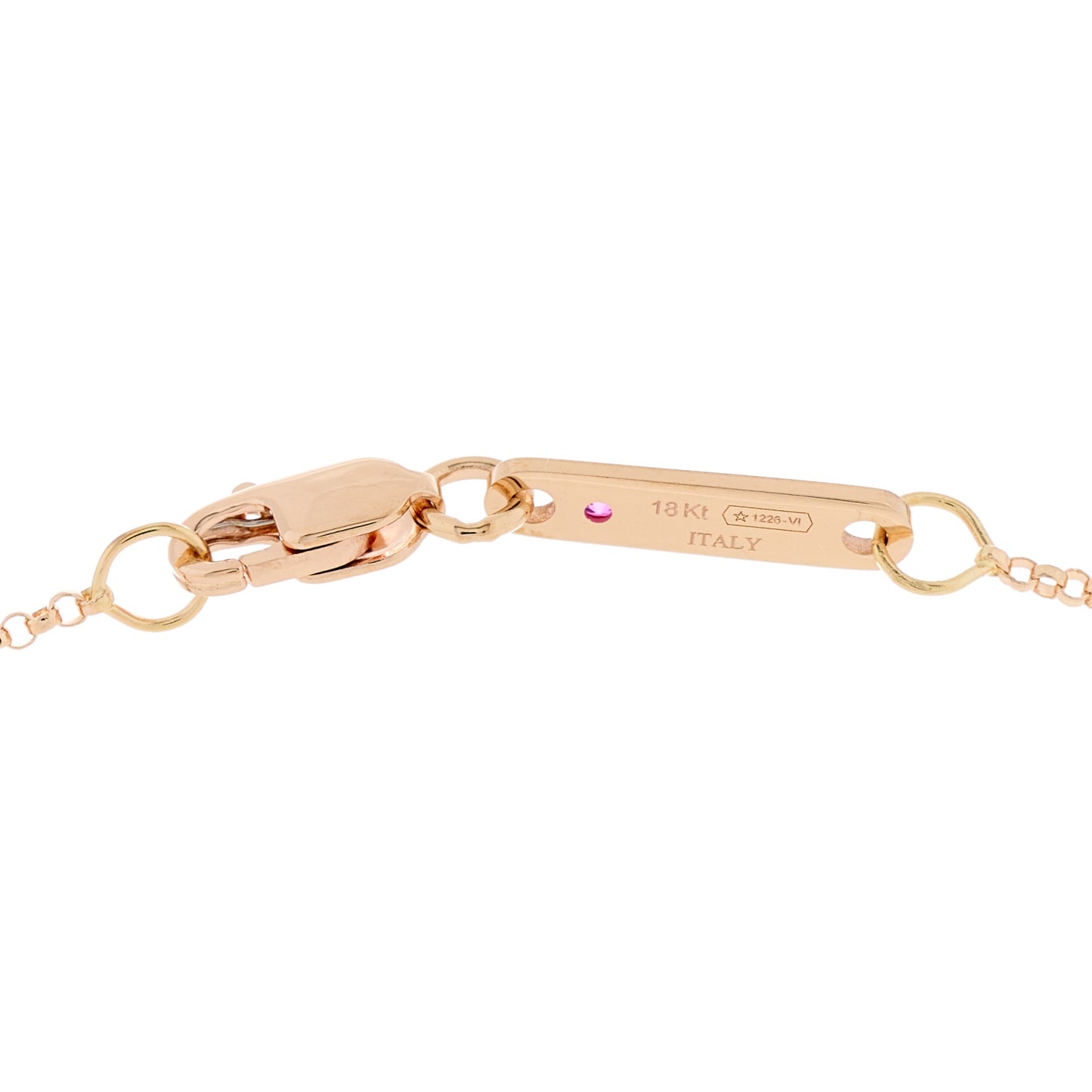 18K Rose Gold Symphony Golden Gate Rondel Pendant Necklace
