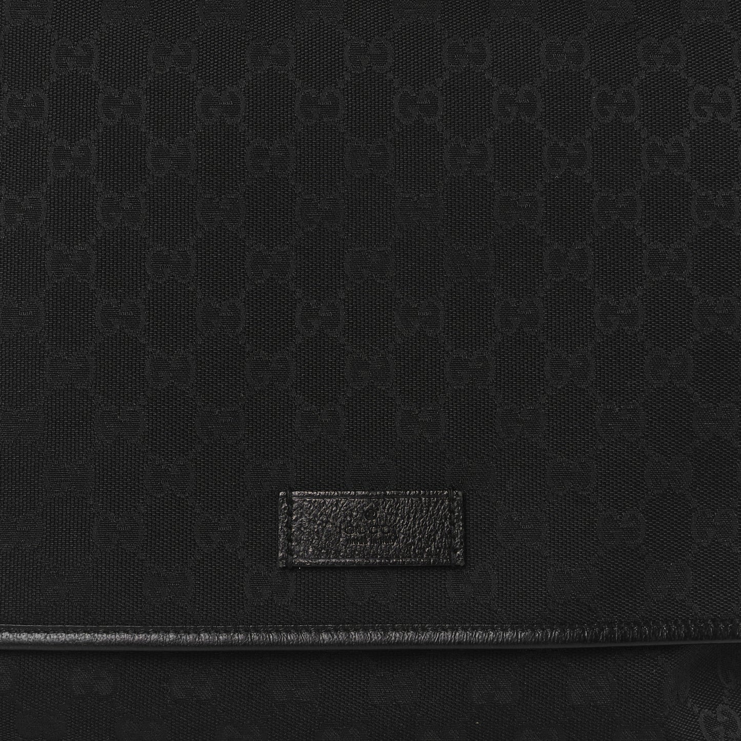GG Plus Monogram Medium Flap Messenger Bag Black