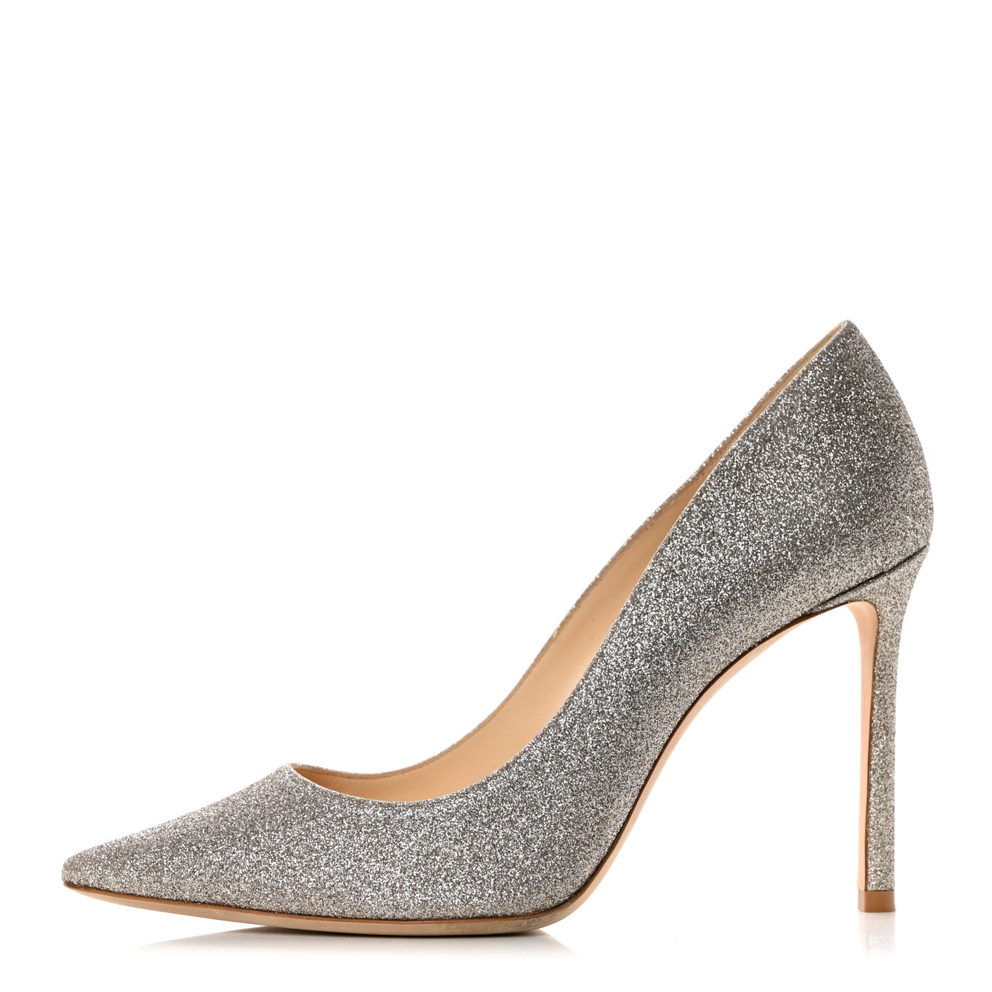 Glitter Romy 100 Pumps 37.5 Platinum Ice