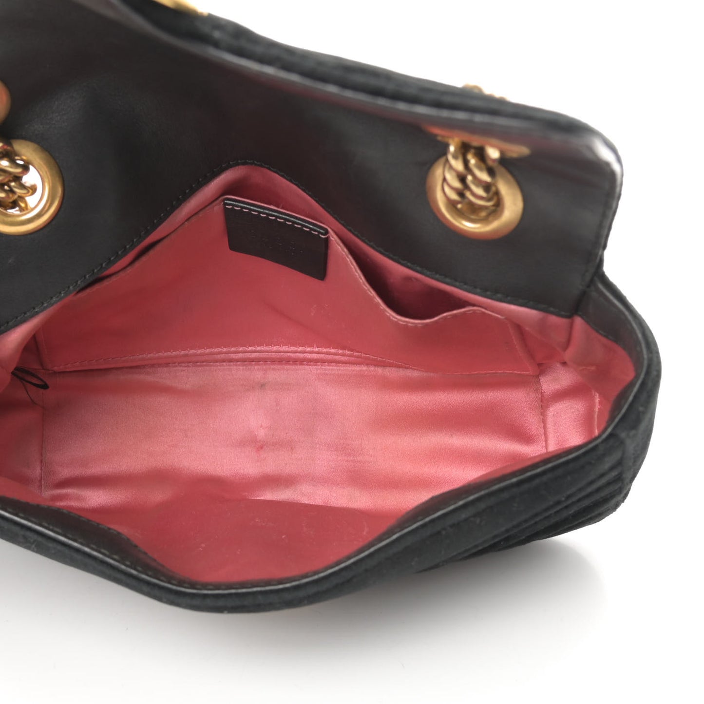 Velvet Matelasse Mini GG Marmont Shoulder Bag Black