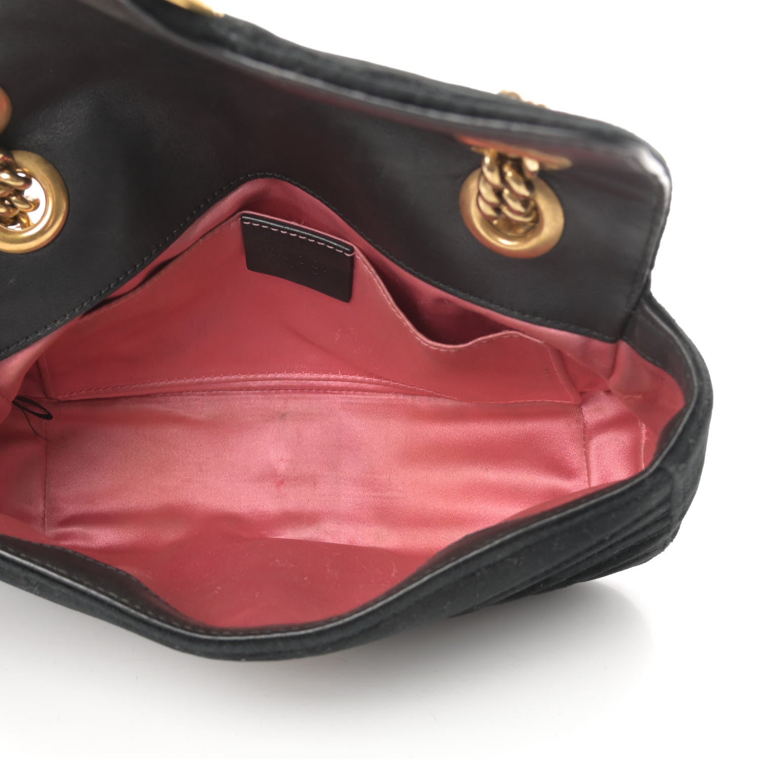 Gucci Velvet Matelasse Mini GG Marmont Shoulder Bag Black 5 of 17