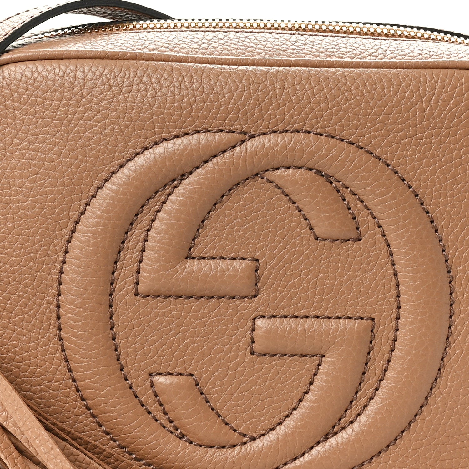 Gucci Pebbled Calfskin Small Soho Disco Bag Camelia 8 of 10