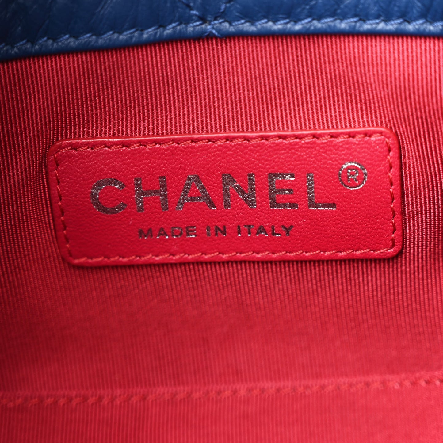Aged Calfskin Quilted Small Gabrielle Backpack Navy