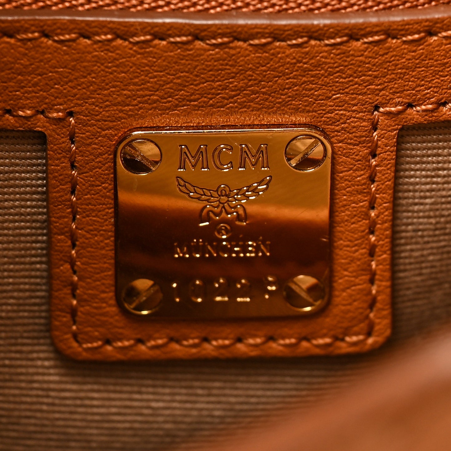 Calfskin Ottoman Essential Visetos Small Backpack Cognac