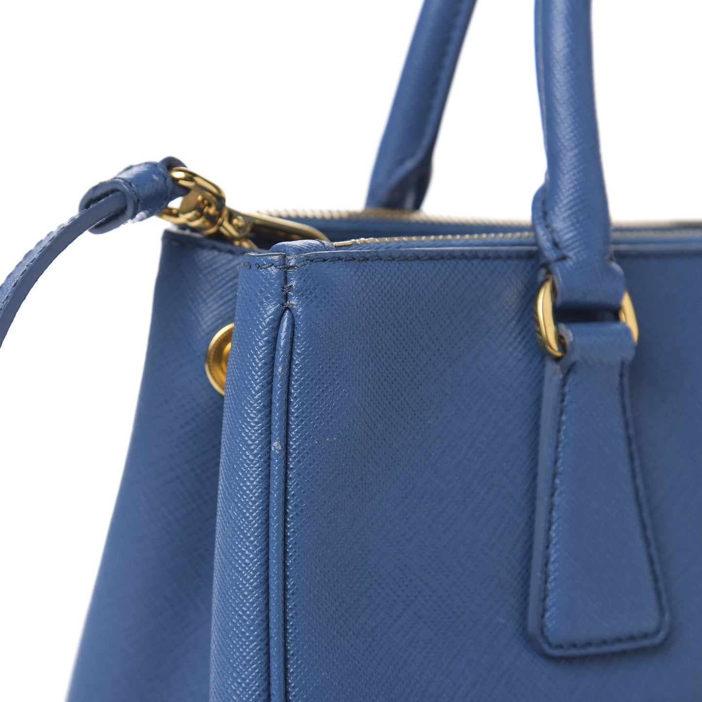 Saffiano Mini Galleria Double Zip Tote Cobalto