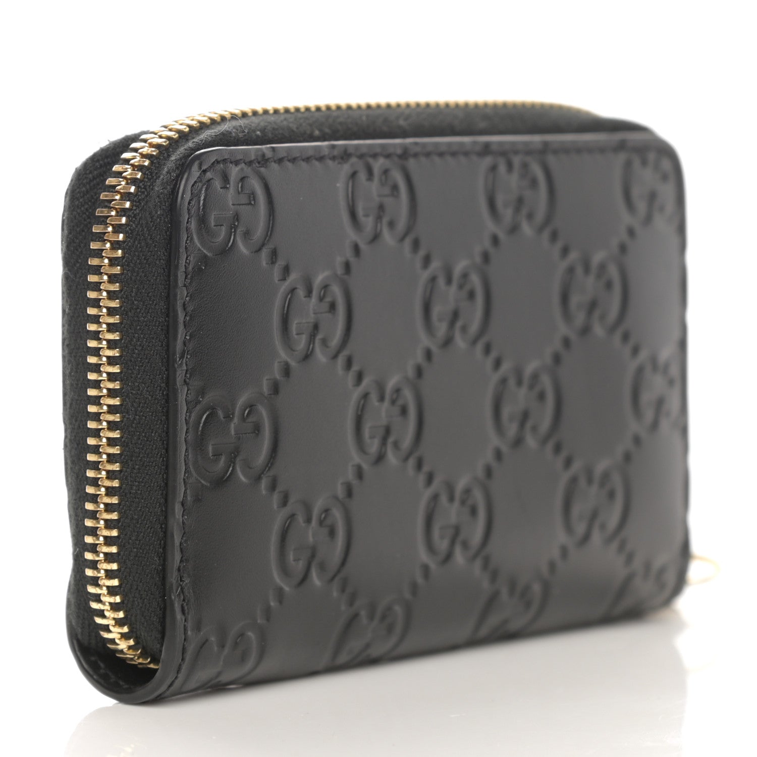 Gucci Guccissima Zip Around Card Case Black 3 of 8