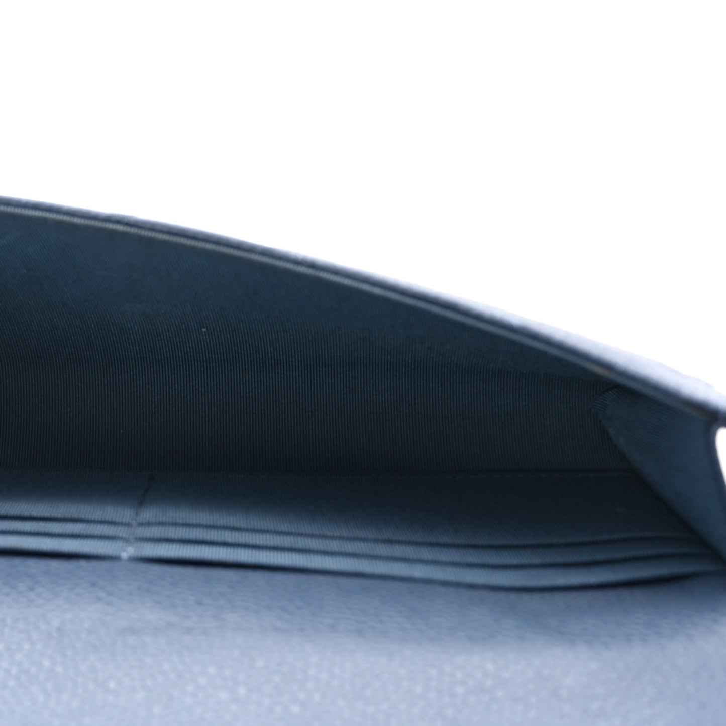 Caviar Quilted Travel Wallet Blue