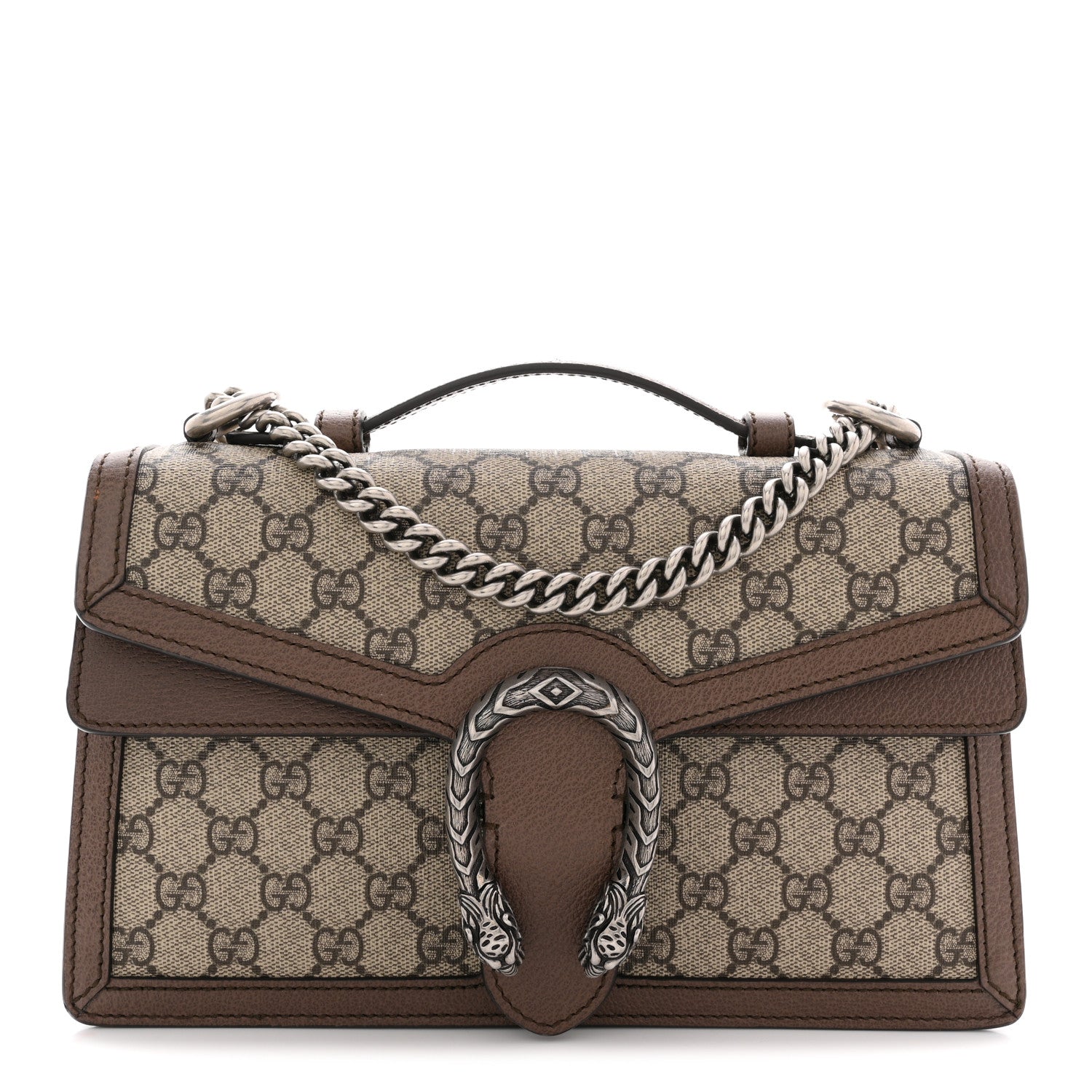 Gucci GG Supreme Monogram Textured Dollar Calfskin Top Handle