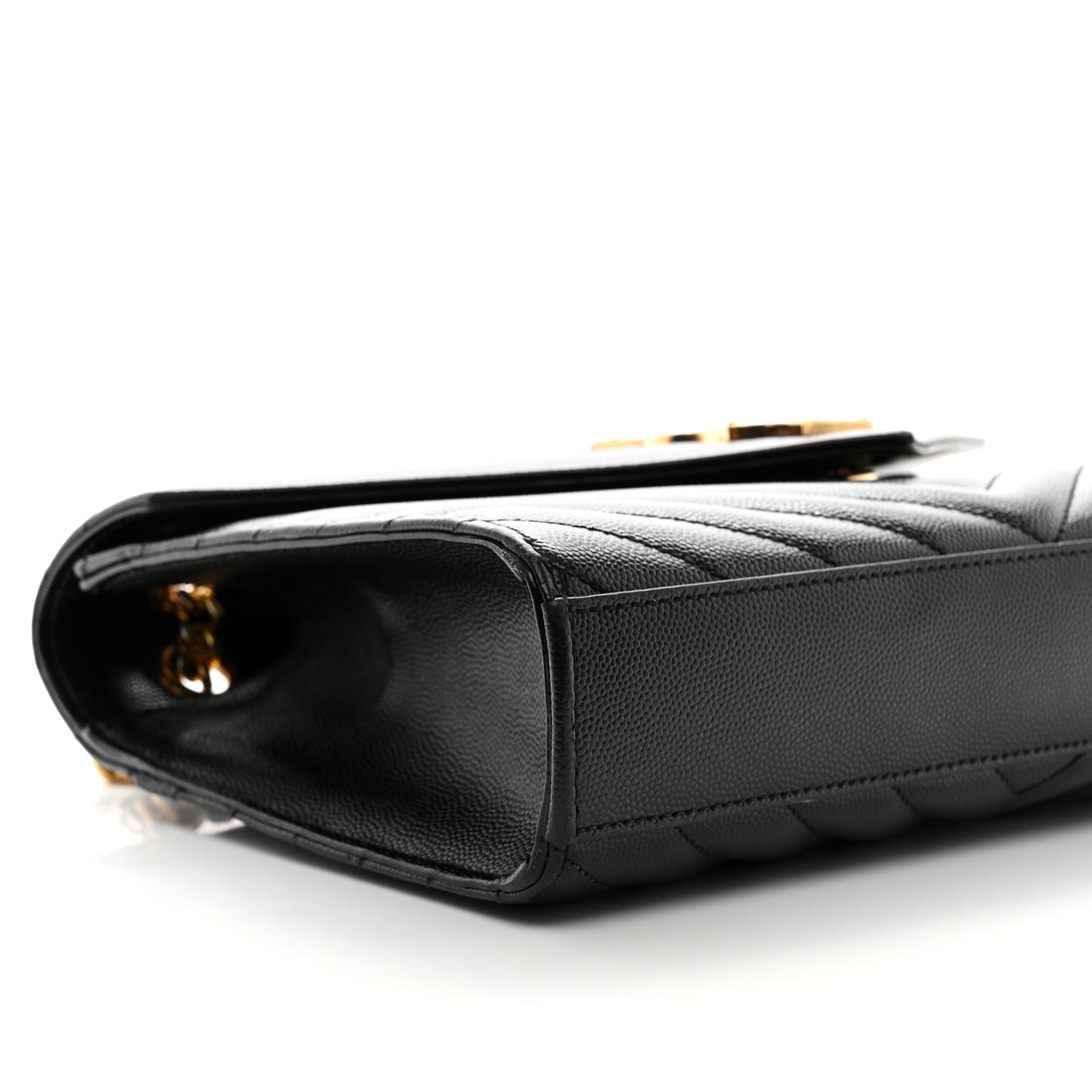 Grain De Poudre Matelasse Chevron Medium Monogram Satchel Black