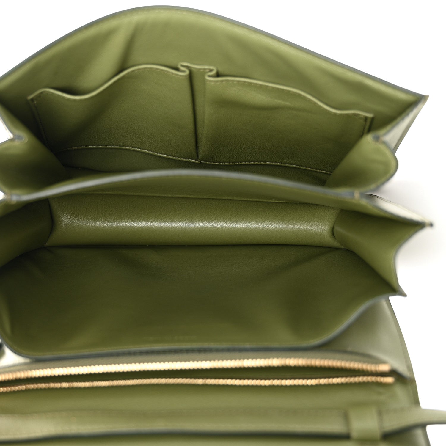 Celine Box Calfskin Classic Box Medium Flap Bag Army Green 5 of 10