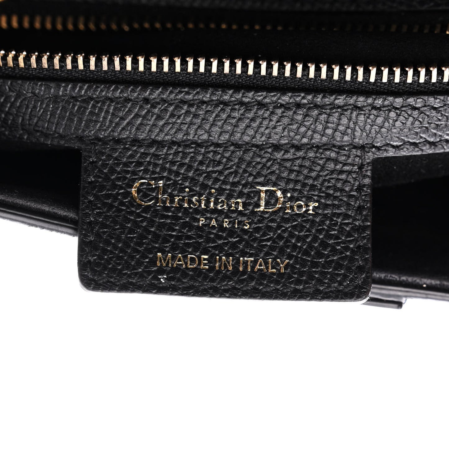 Grained Calfskin Saddle Bag Black
