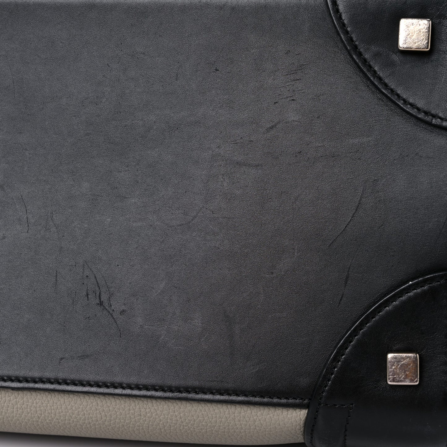 Baby Grained Calfskin Nubuck Mini Tri-Color Luggage Khaki