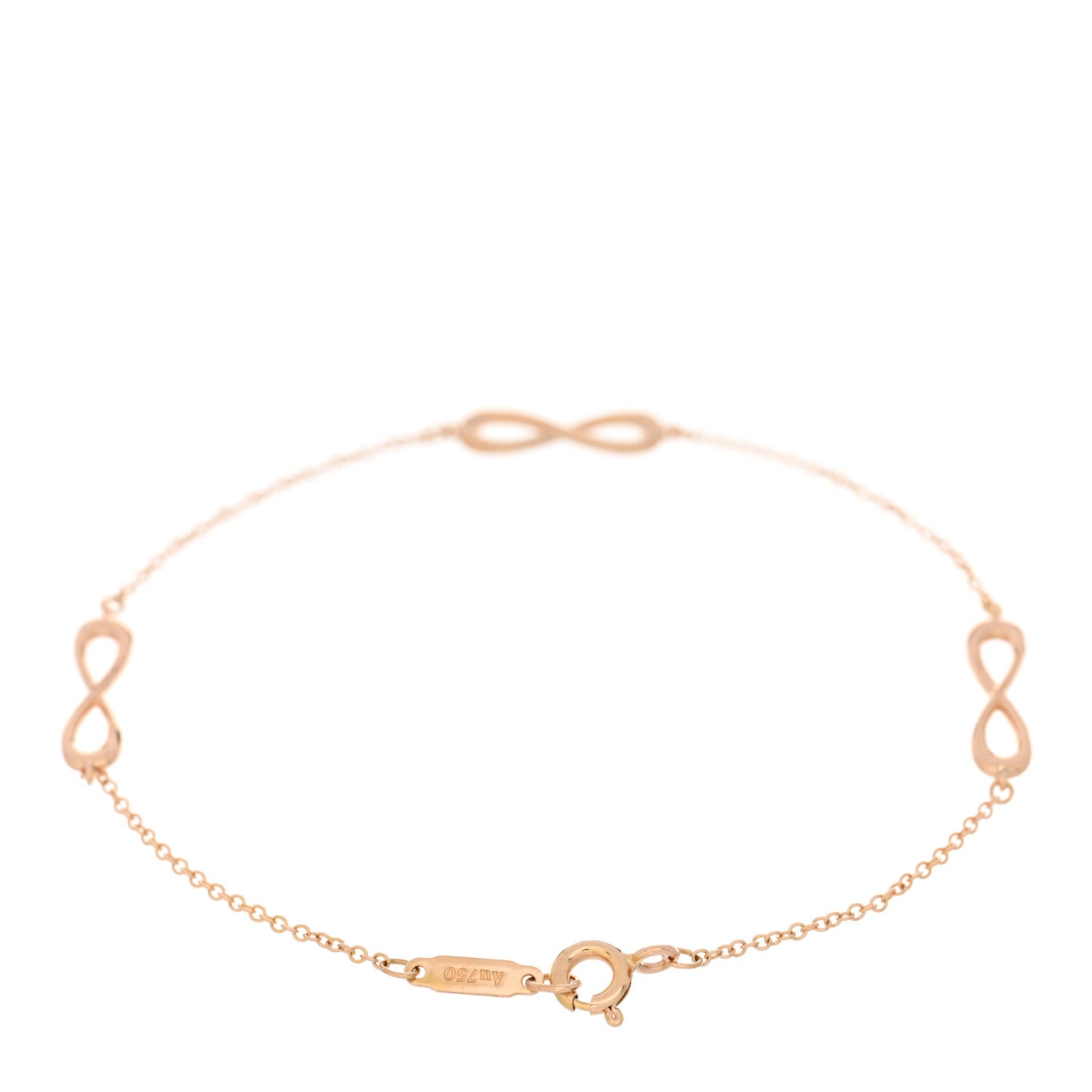 18K Rose Gold Infinity Endless Bracelet