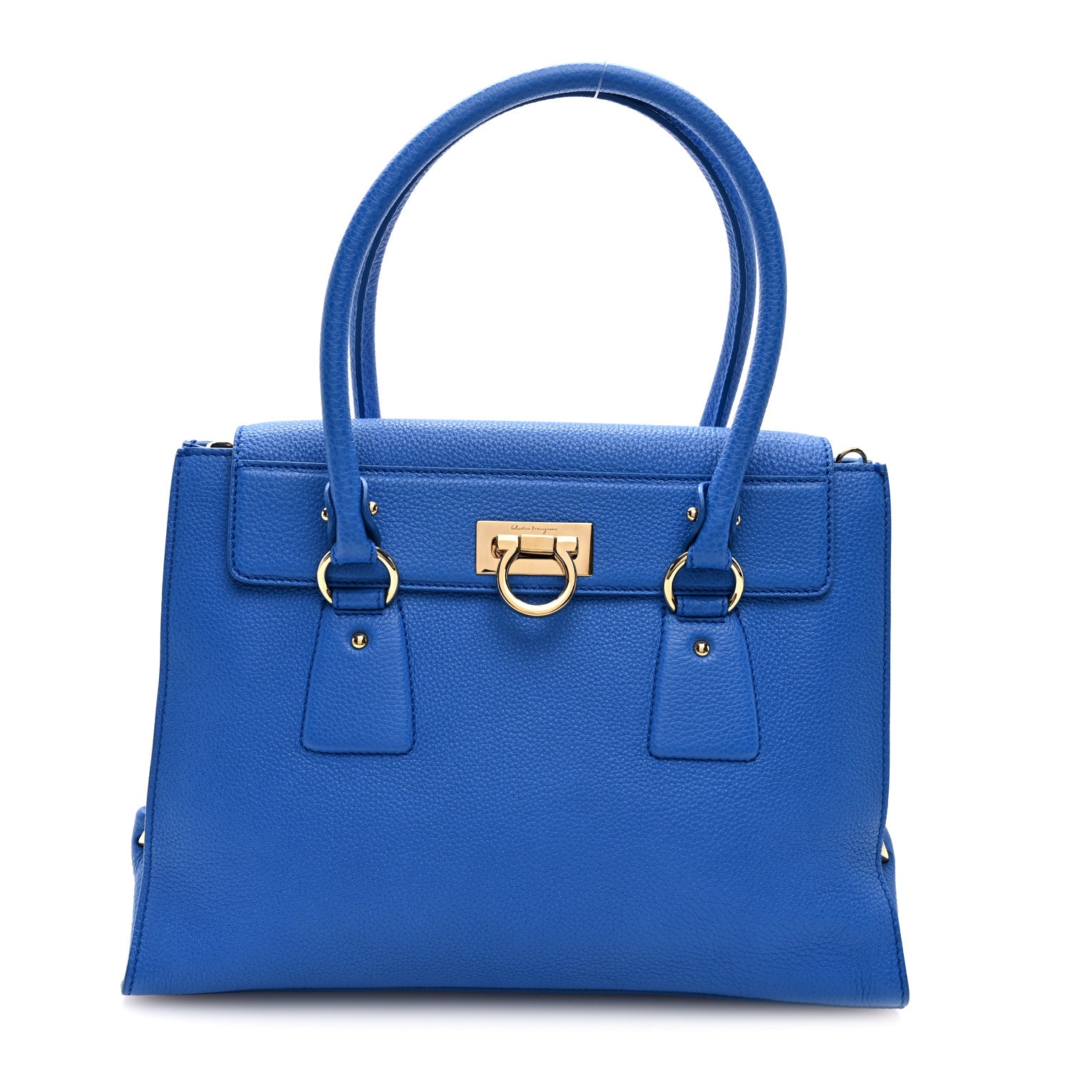 ✨極美品✨　Salvatore Ferragamo　ビジネスバッグ　ブルー系 Salvatore Ferragamo Calfskin Lotty Satchel Bleu Indien 1884321