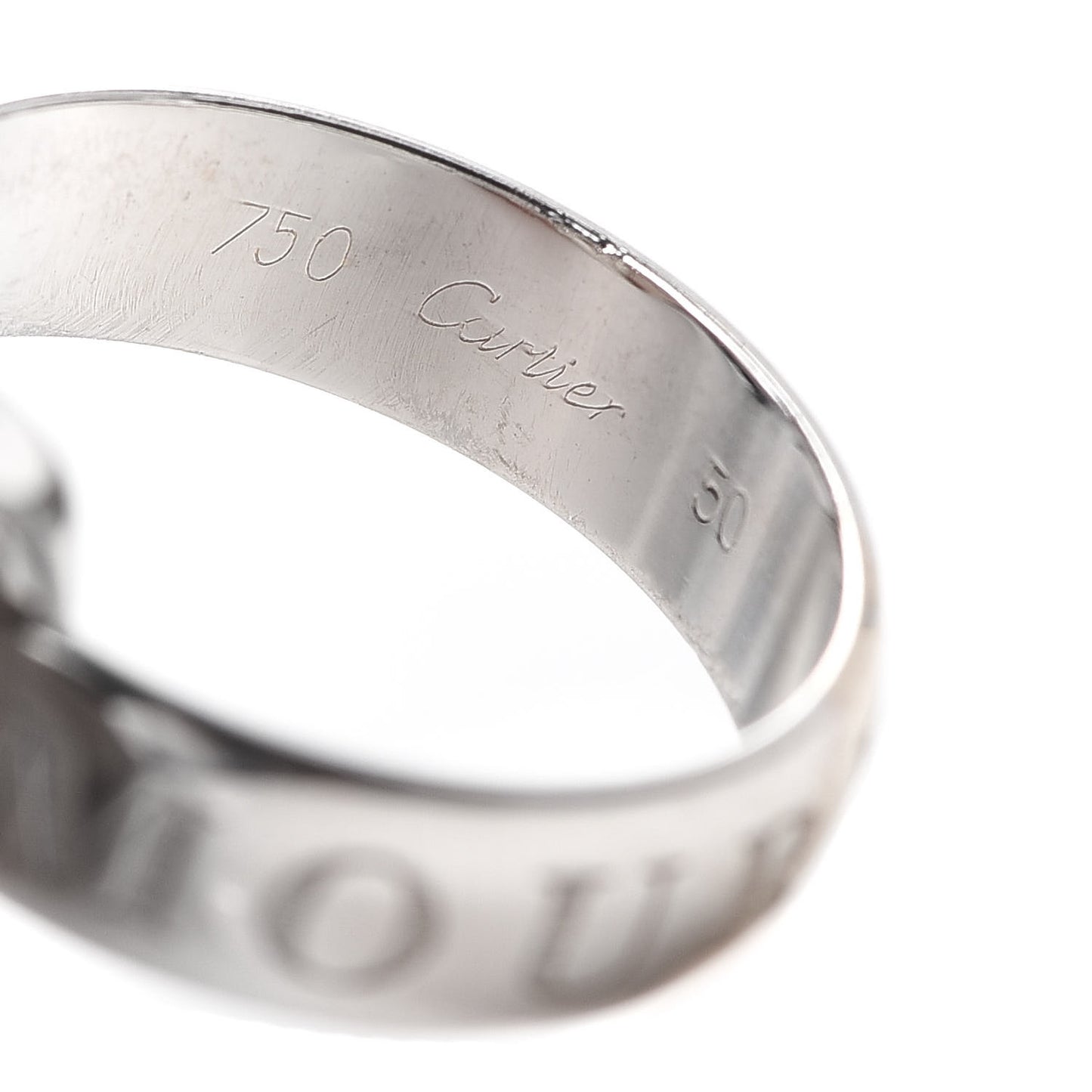 18K White Gold Amour Trinity Ring 50 5.25