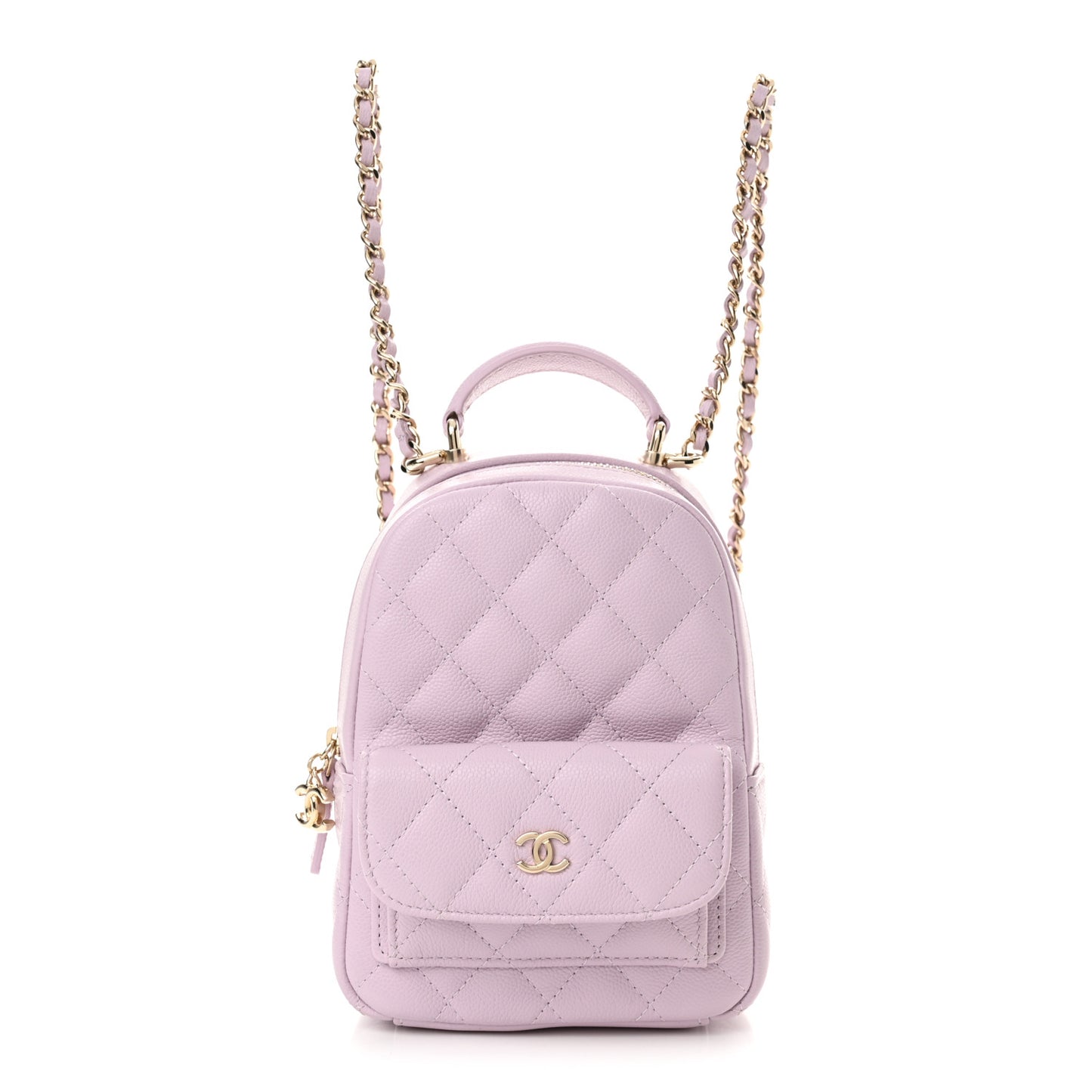 Caviar Quilted CC Mini Classic Backpack Lilac