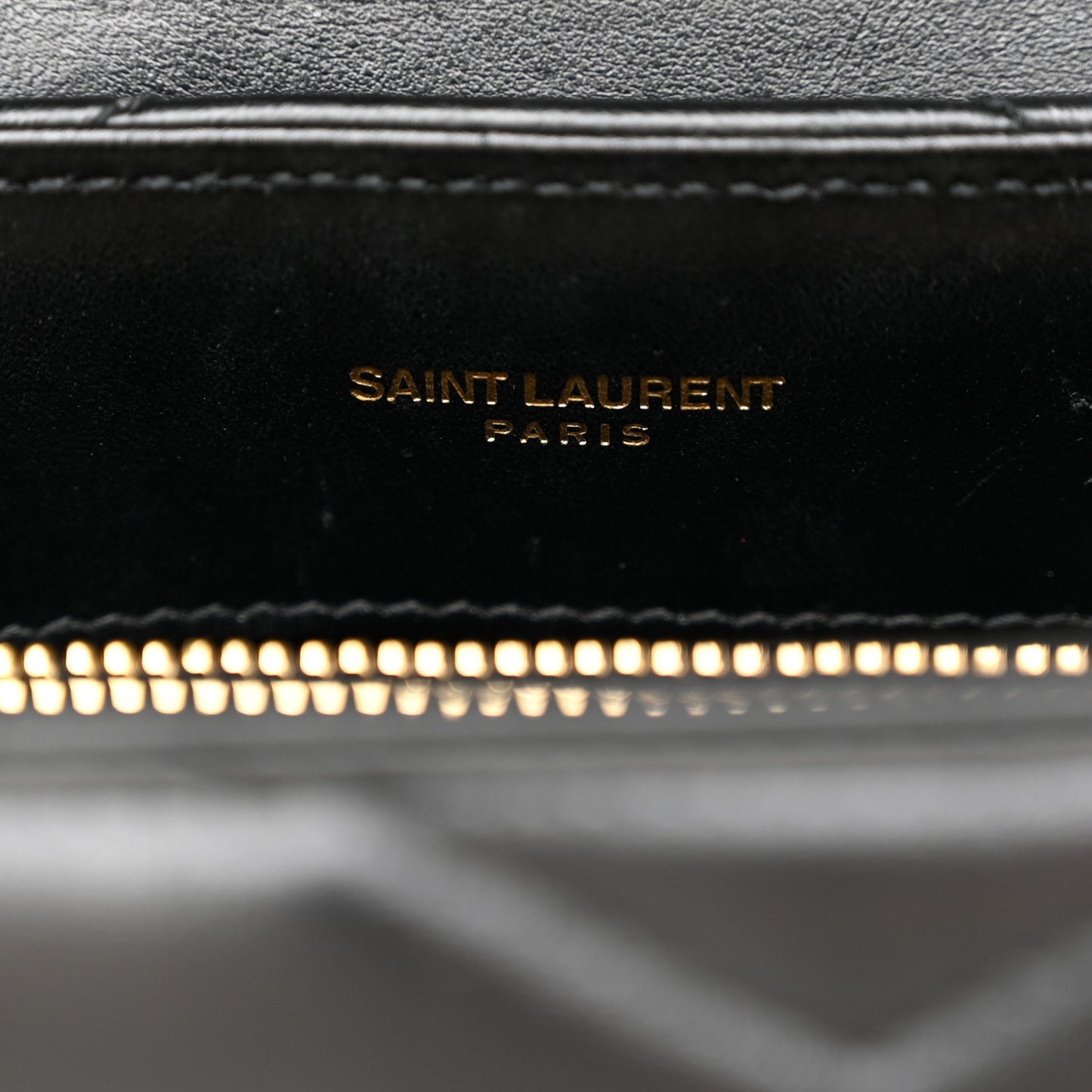 Calfskin Y Quilted Monogram Small Loulou Chain Satchel Black