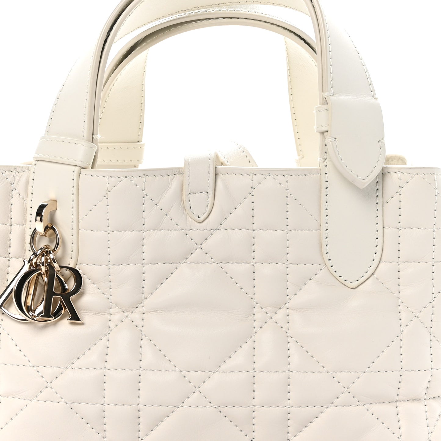 Calfskin Macrocannage Small Toujours White