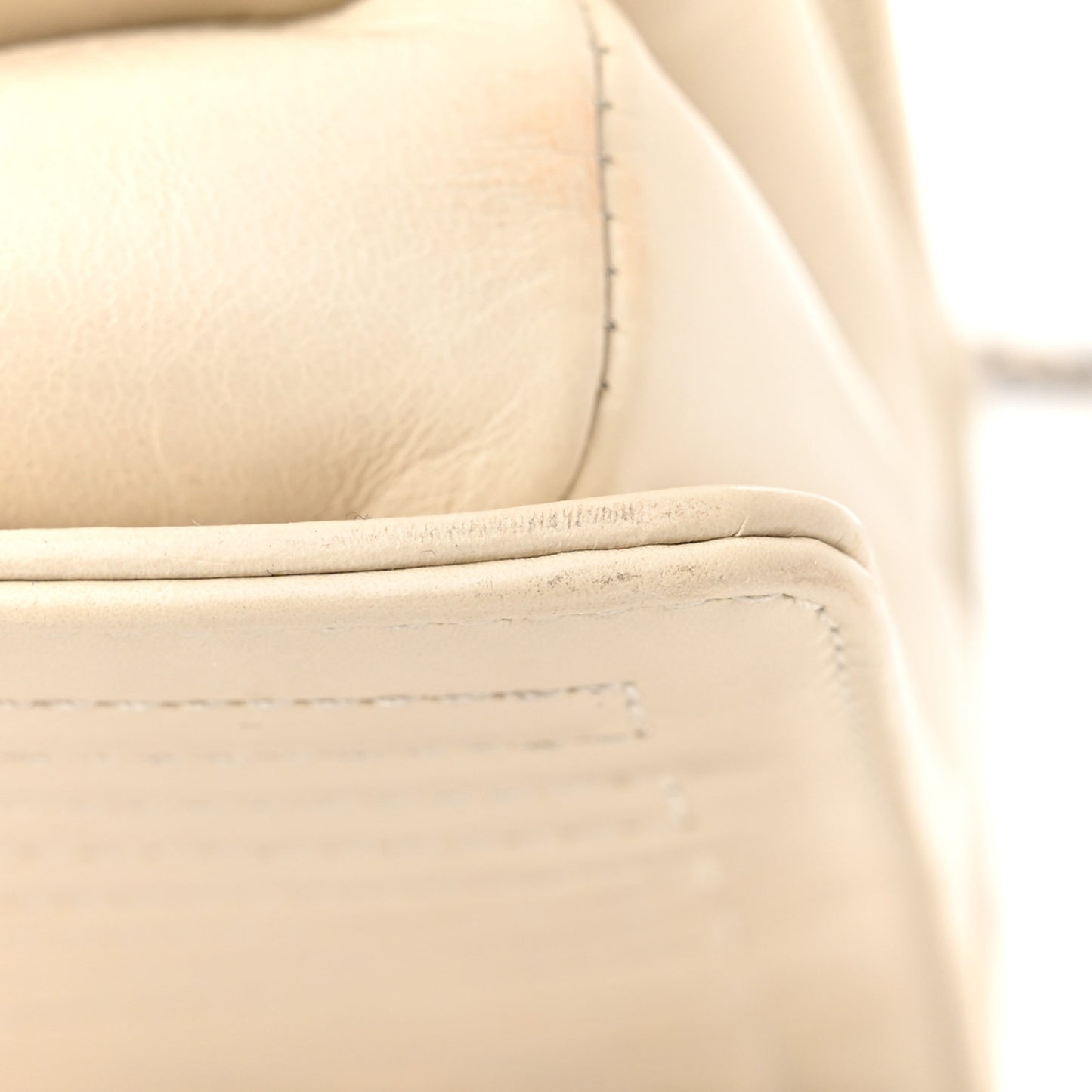Calfskin Quilted Korean Garden Flap Off White