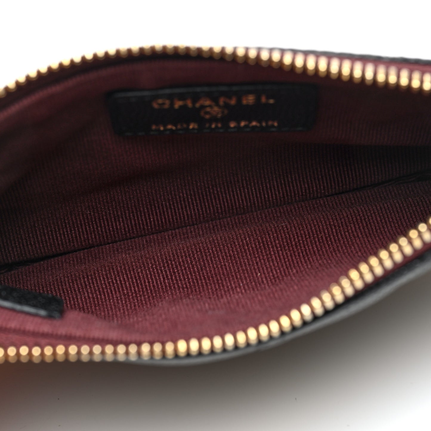 Caviar Quilted Small Cosmetic Case Black