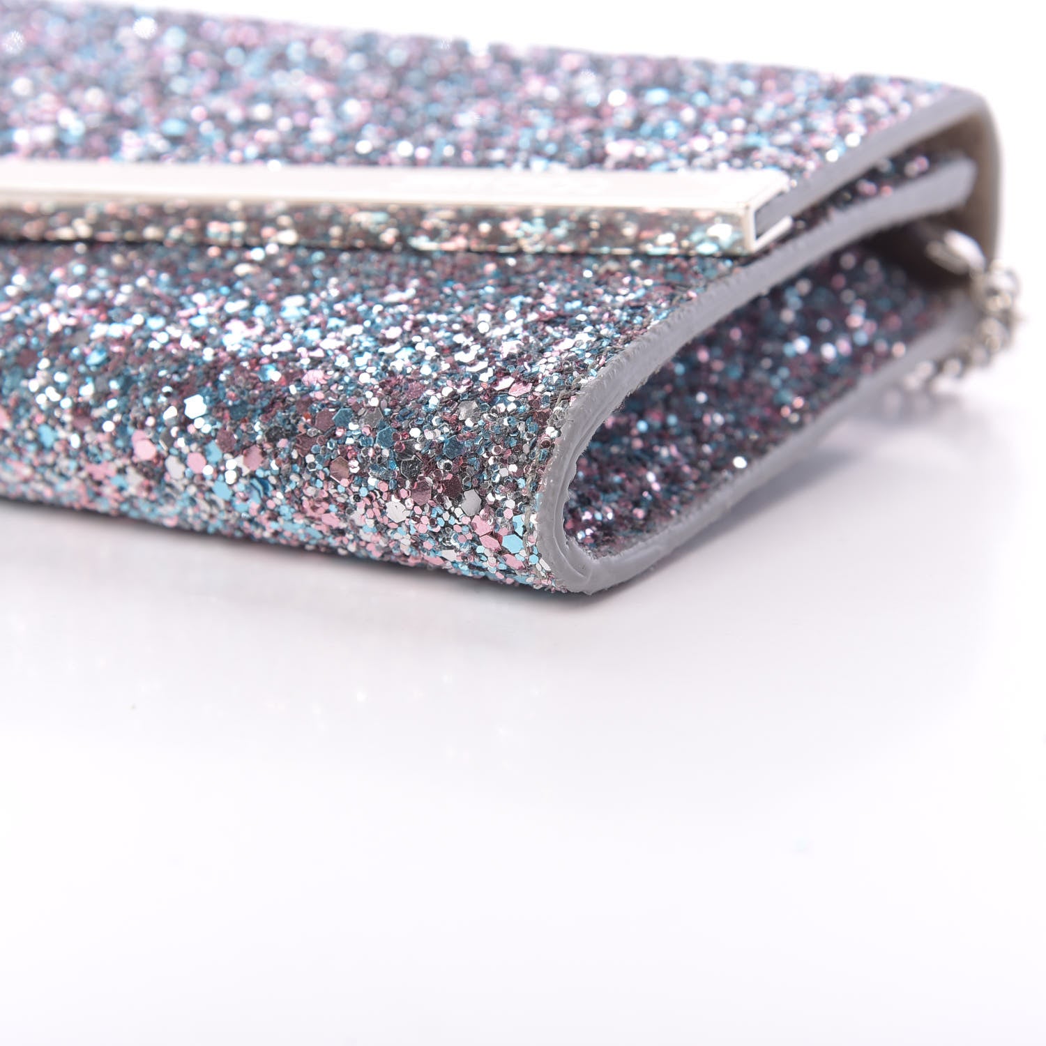 Jimmy Choo Glitter Emmie Clutch Bubblegum Mix 10 of 15