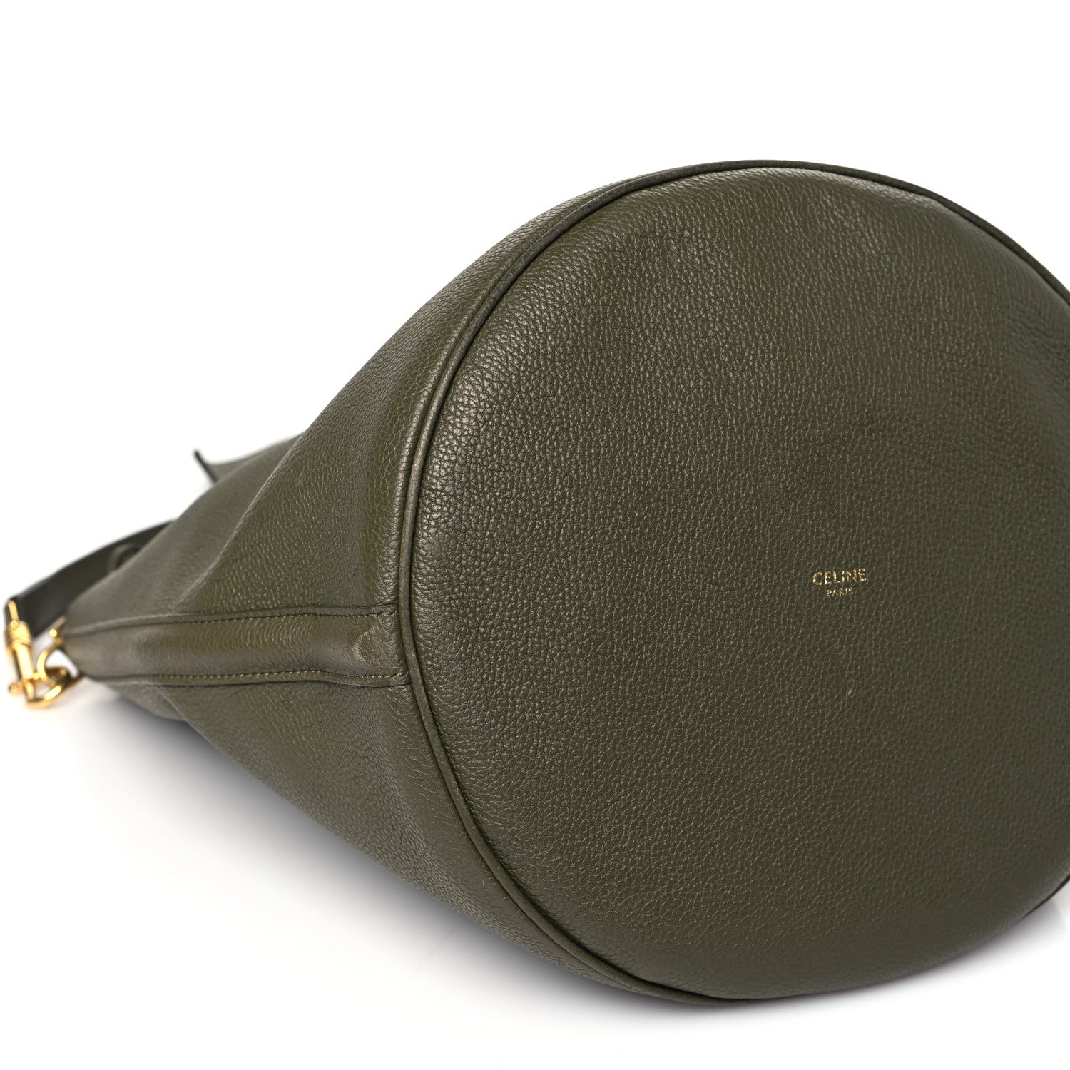 Celine Supple Grained Calfskin Bucket 16 Bag Dark Olive 9 of 11