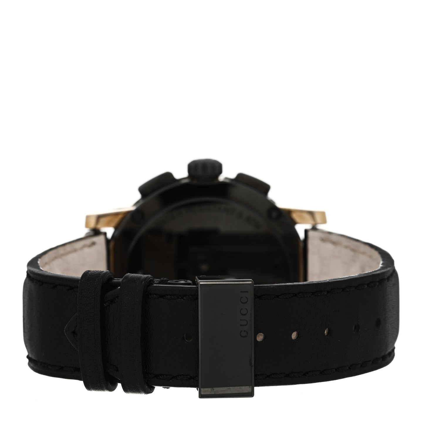 PVD Stainless Steel Calfskin 44mm G-Chrono Quartz Watch Black