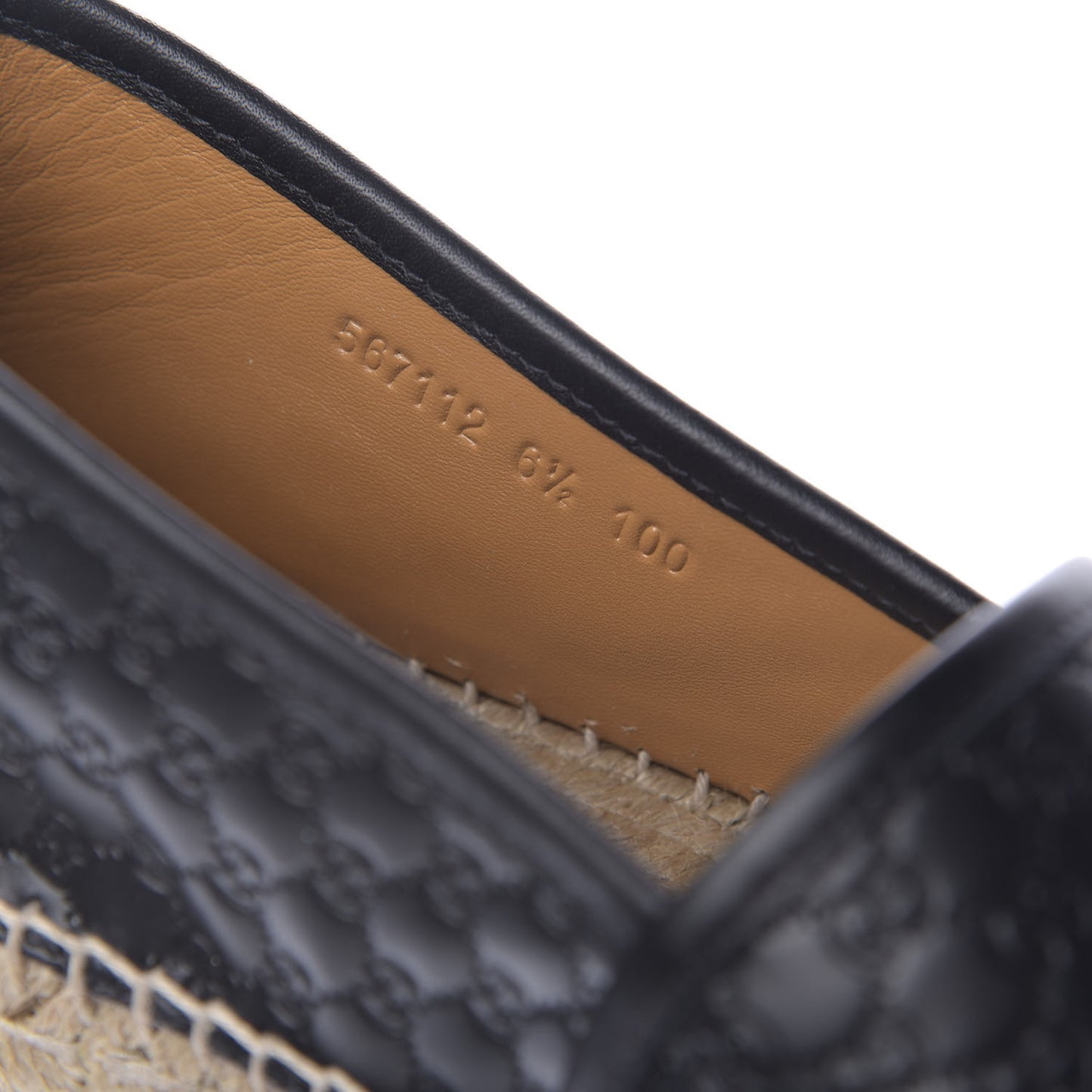 Microguccissima Signature Mens Espadrilles 6.5 Black