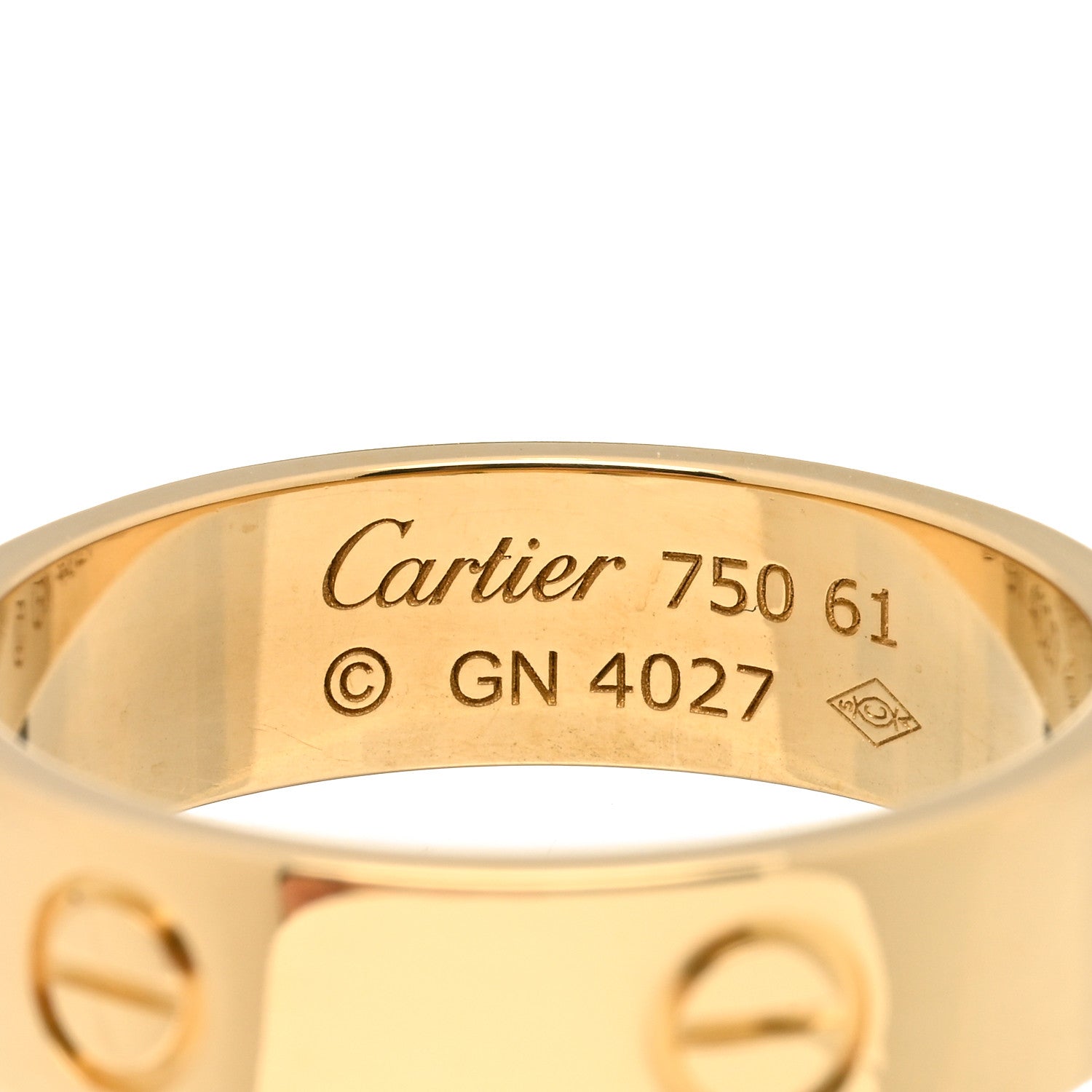 Cartier 18K Yellow Gold 5.5mm LOVE Ring 61 9.5 3 of 3