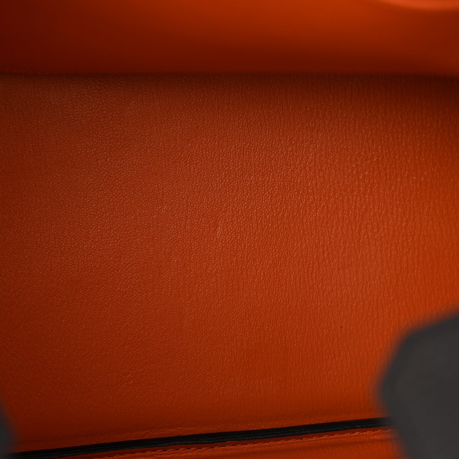 Hermes Taurillon Clemence Bi-Color Horseshoe Birkin 35 Black Orange 5 of 12