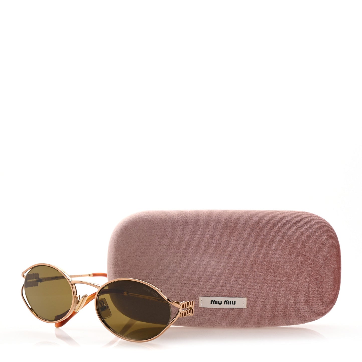 Metal Oval Sunglasses SMU52Y Tortoise
