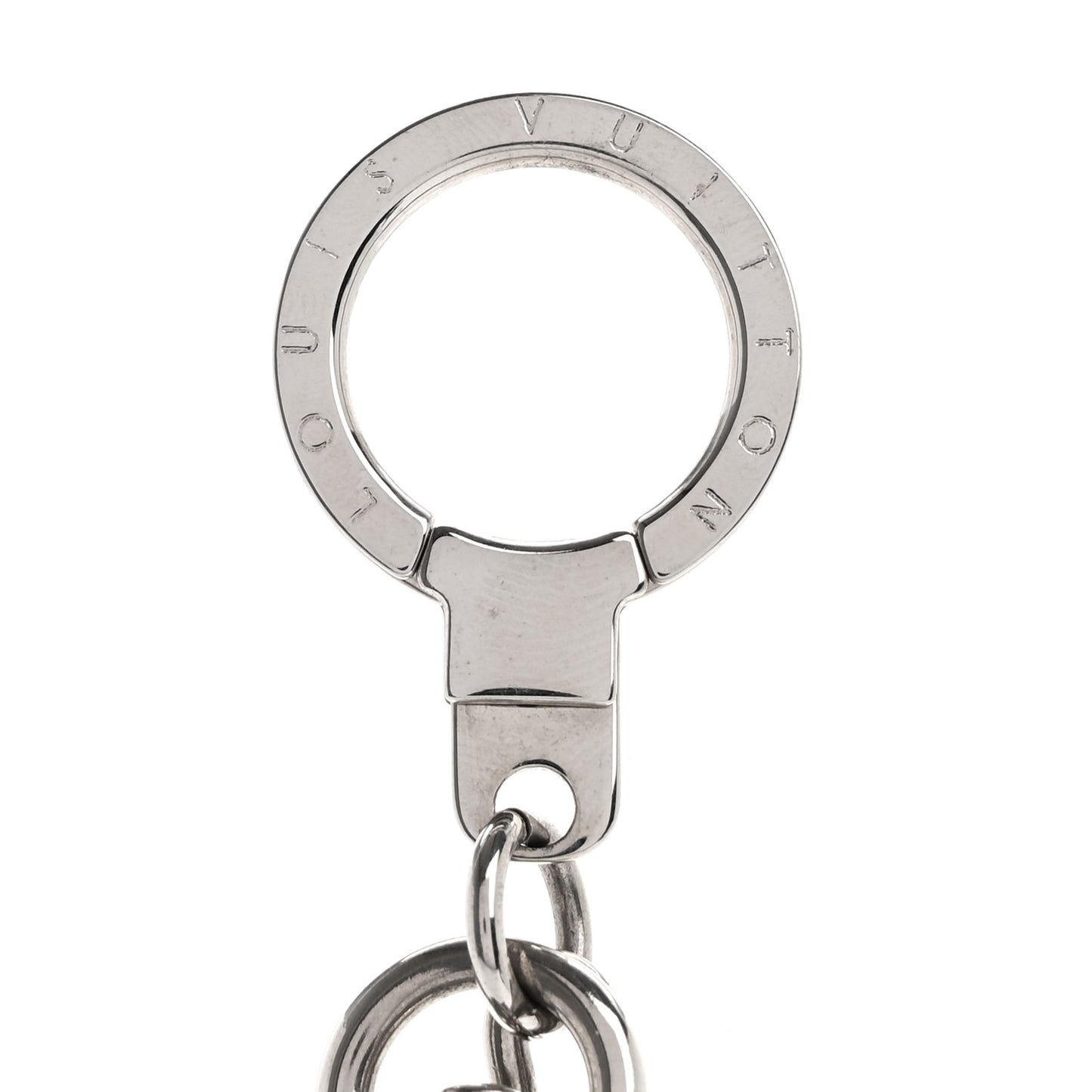 LV Initials Key Chain Holder Silver