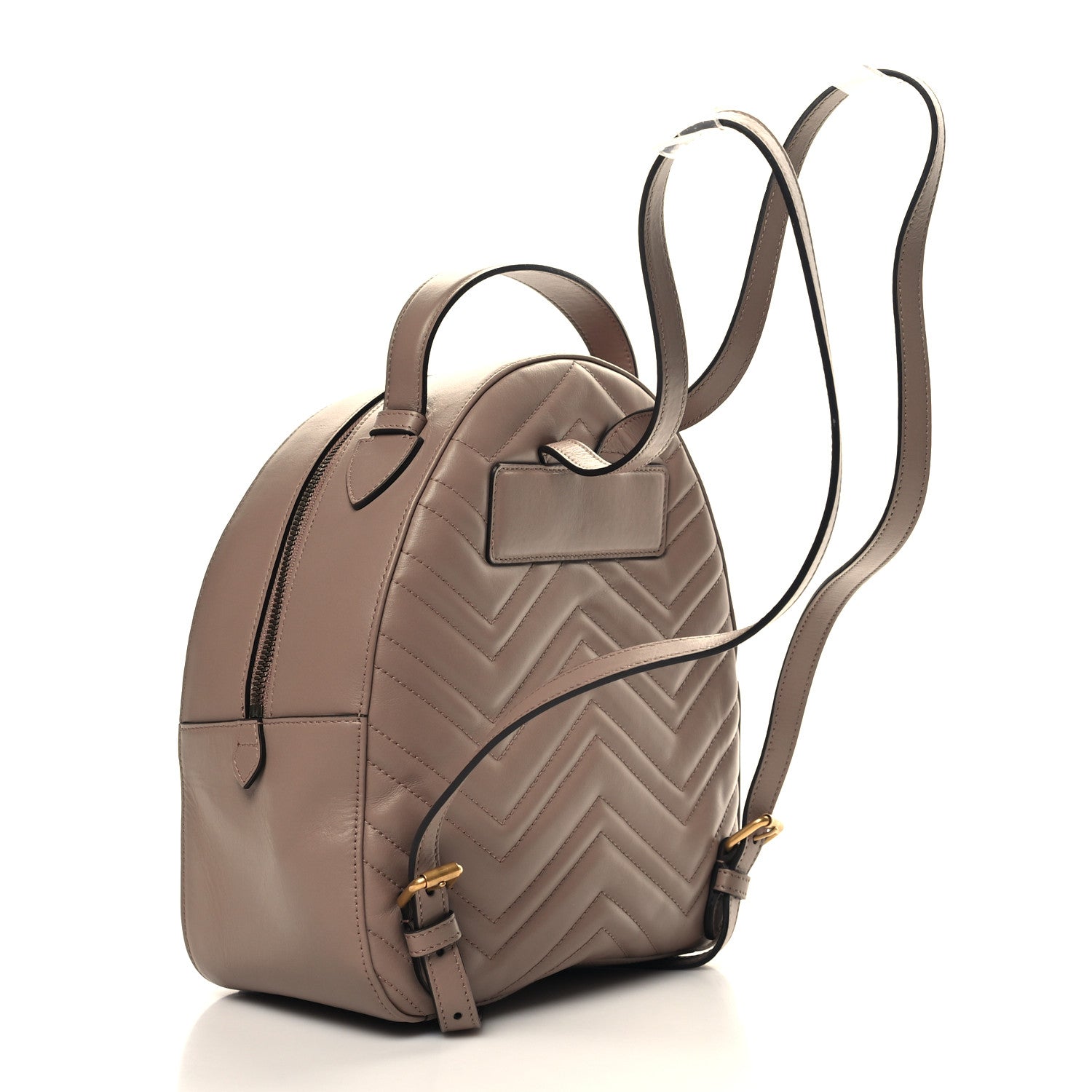 Gucci Calfskin Matelasse GG Marmont Backpack Porcelain Rose 3 of 12