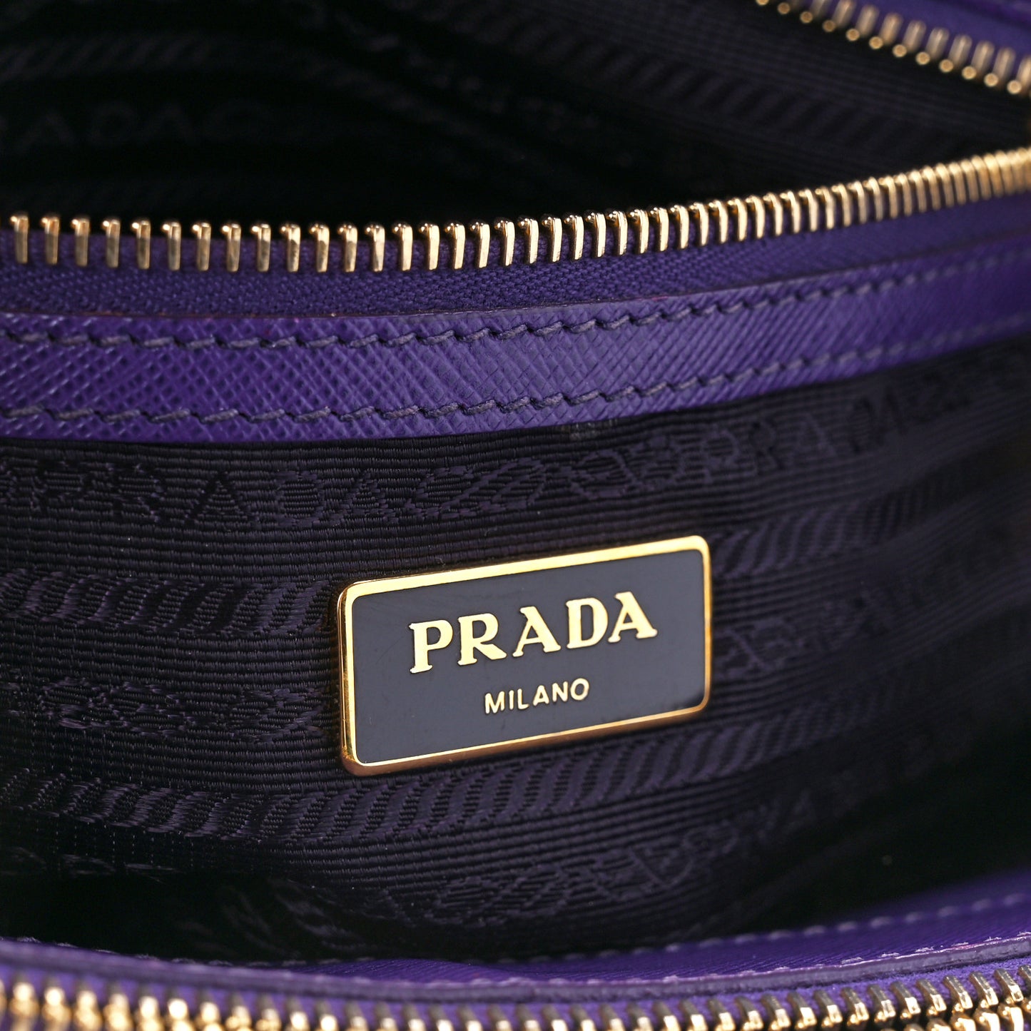 Saffiano Mini Galleria Double Zip Tote Viola