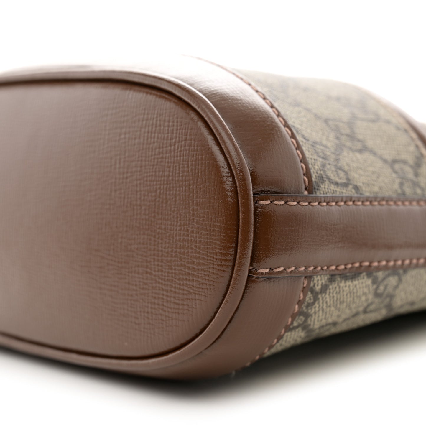 GG Supreme Monogram Azalea Calfskin Retro Interlocking G Chain Shoulder Bag Beige Ebony Brown Sugar
