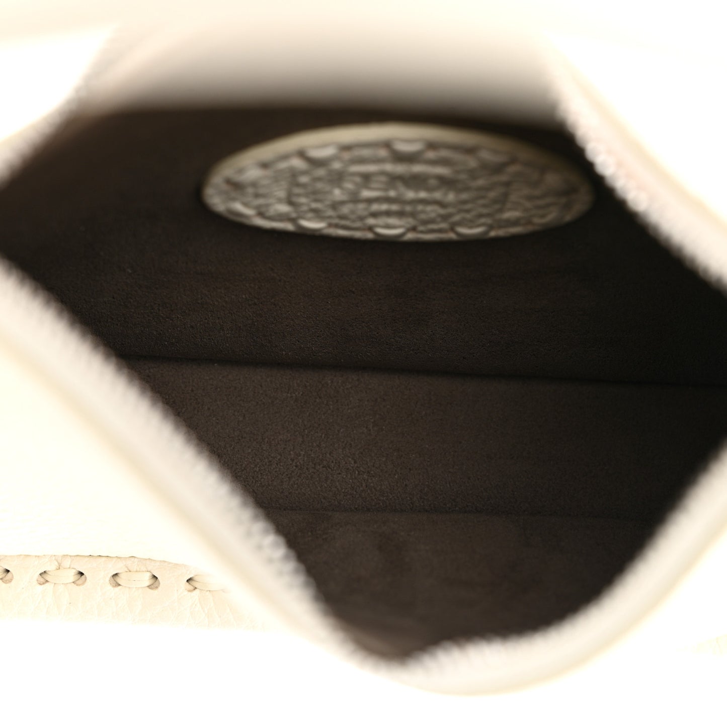 Cuoio Roma Sellerissima Nappa Sintetica Tape Stitch Mini Fendessence Shoulder Bag White