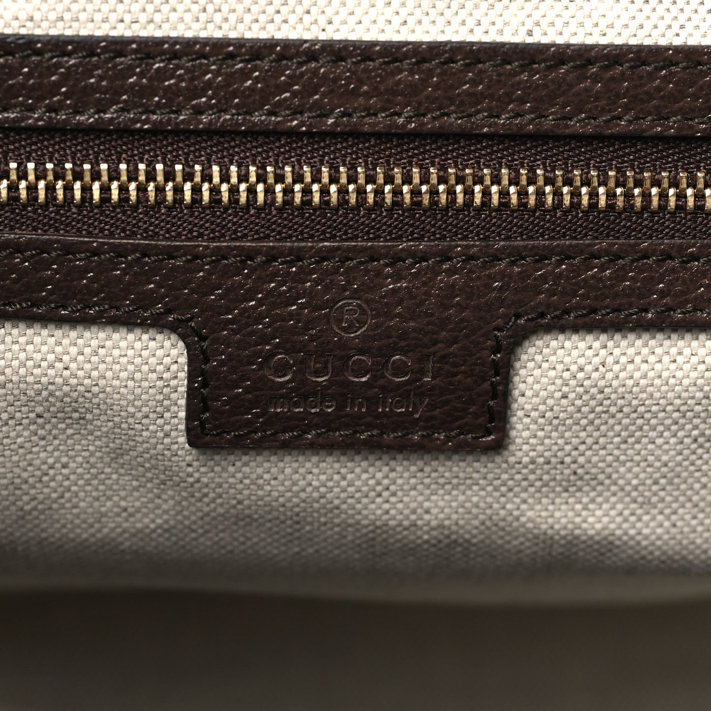 Monogram Jumbo GG Textured Dollar Calfskin Web Medium Ophidia Shopping Tote Camel Ebony