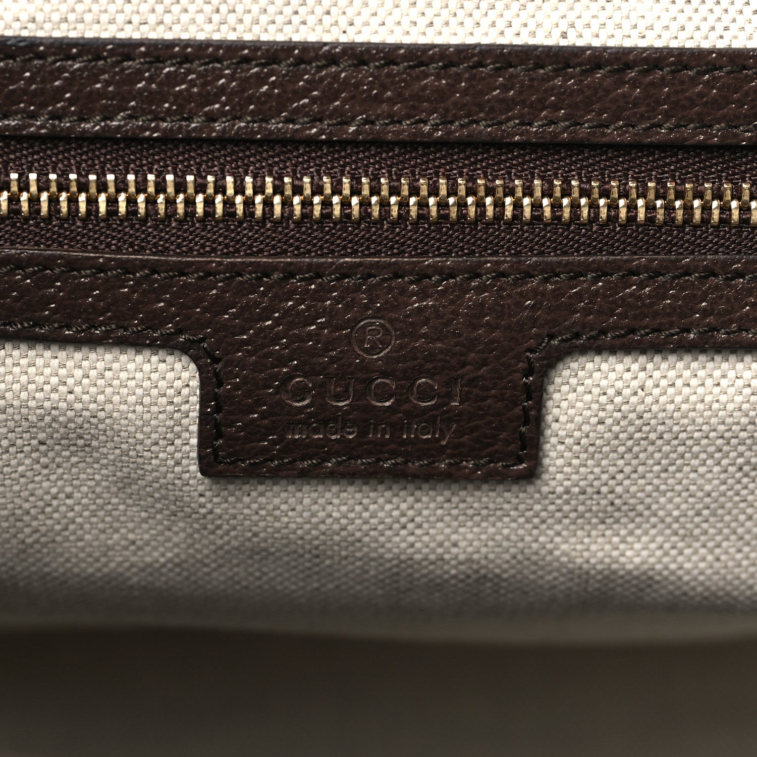 Gucci Monogram Jumbo GG Textured Dollar Calfskin Web Medium Ophidia Shopping Tote Camel Ebony 6 of 10
