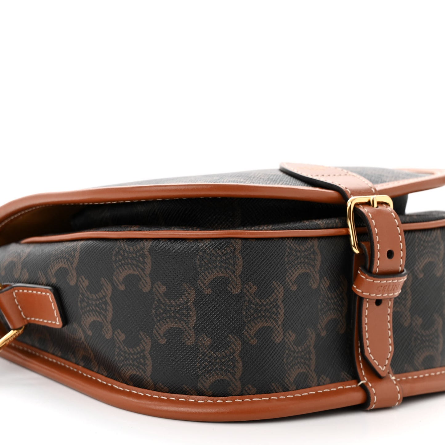 Triomphe Canvas Medium Folco Bag Tan