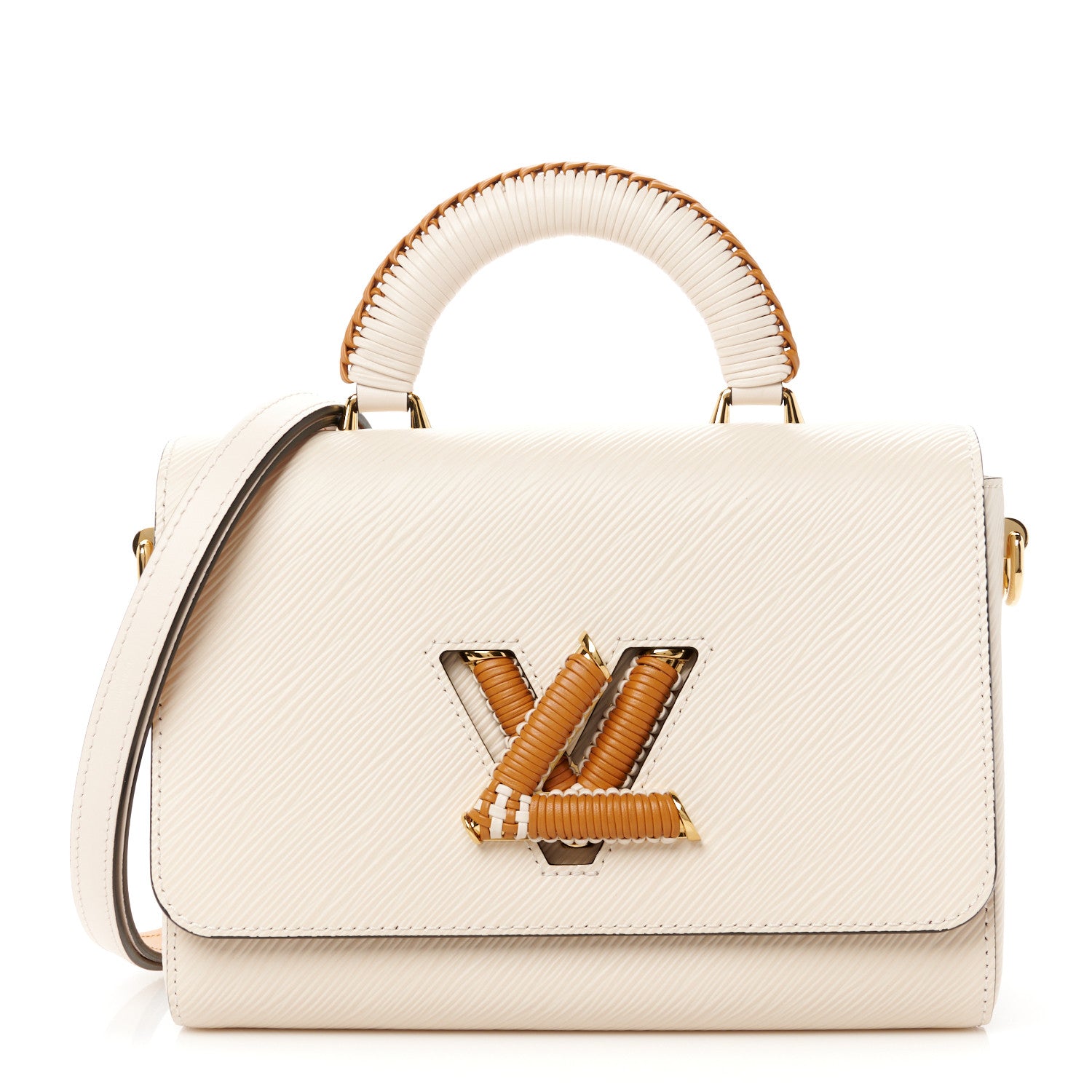 ルイヴィトンバッグ Louis Vuitton Epi Twist Top Handle Shoulder Bag MM Quartz Gold