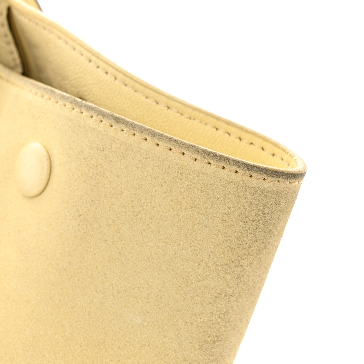 Drummed Calfskin Suede Medium Trapeze Butter