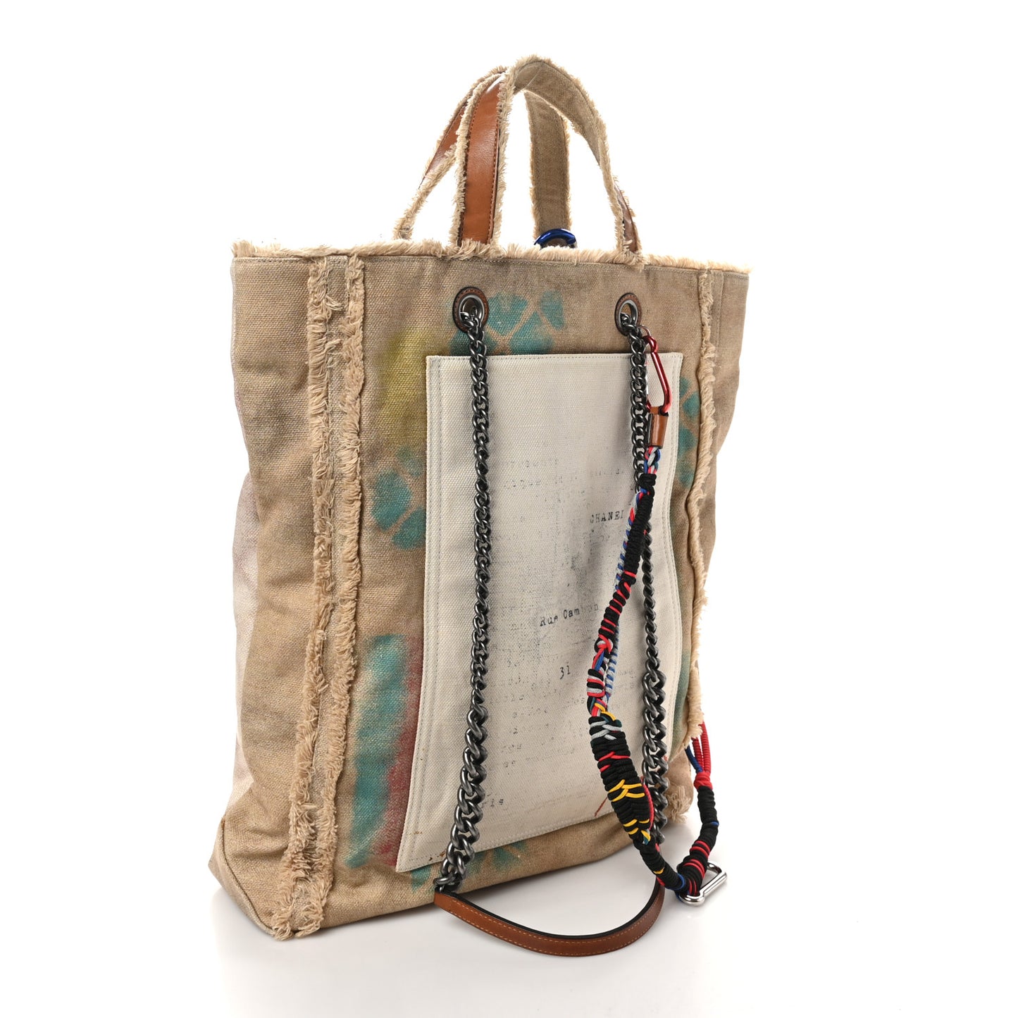 Canvas Graffiti Art School Oh My Boy Tote Beige Multicolor